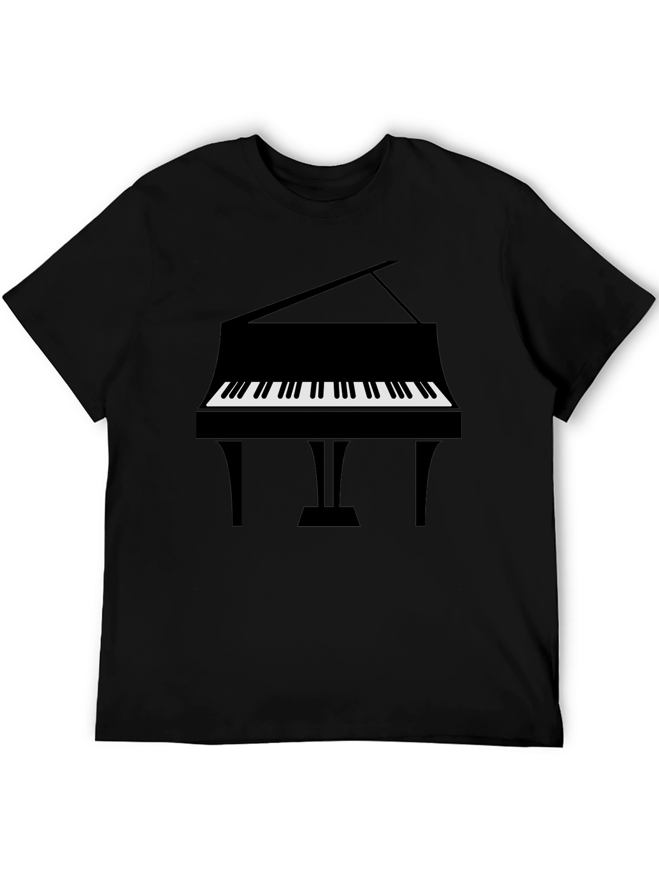 Piano Graphic Tee - Musical Instrument T-Shirt