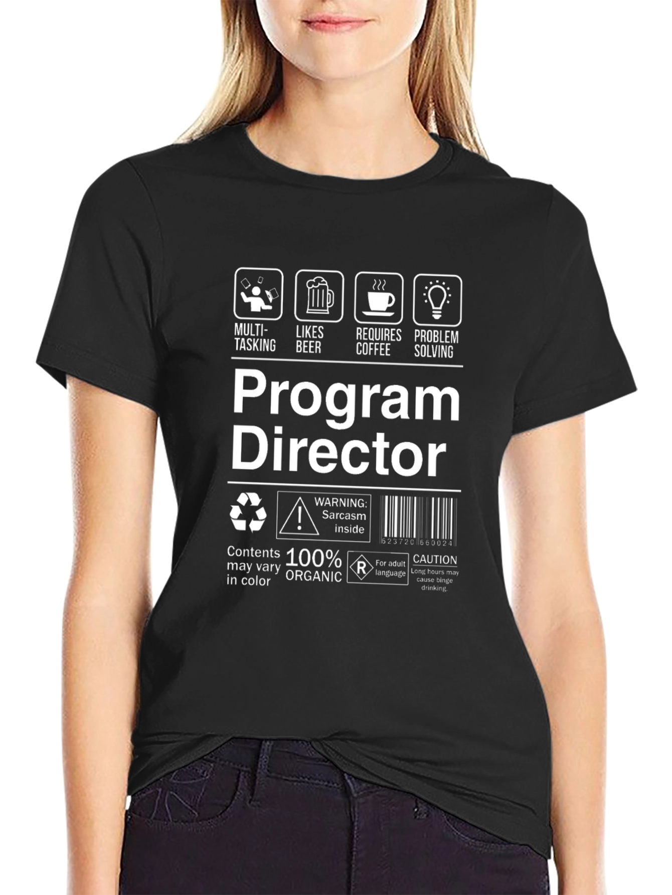 Program Director T-Shirt: Multitasking Beer Coffee Problem Solving