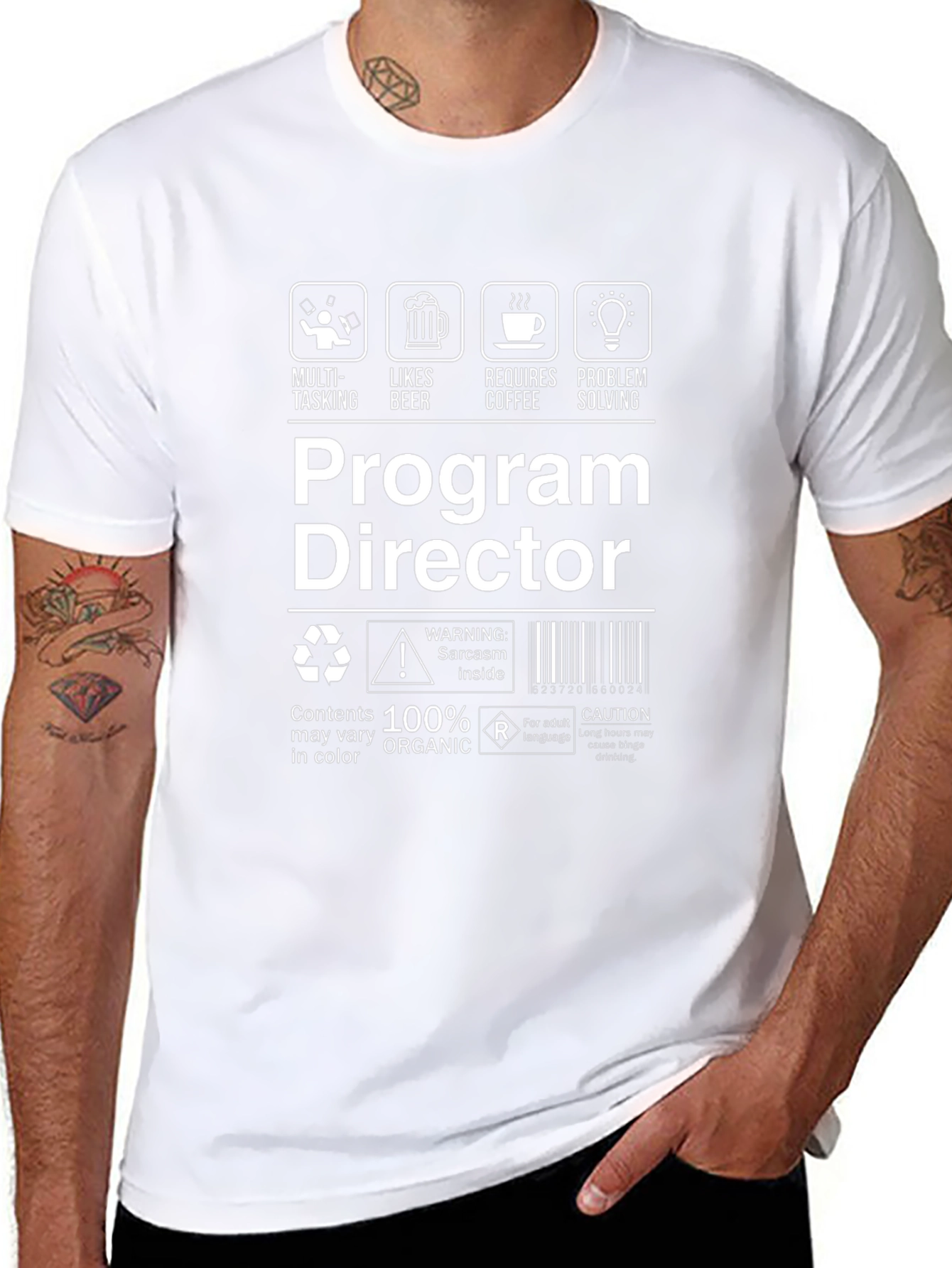 Program Director T-Shirt: Multitasking Beer Coffee Problem Solving