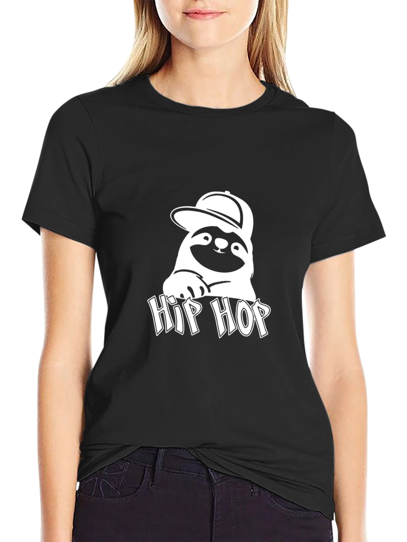 Hip Hop Sloth Graphic T-Shirt