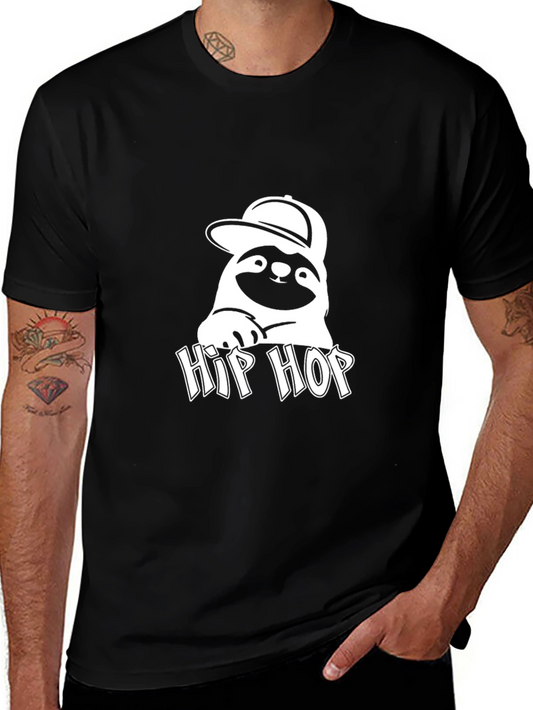 Hip Hop Sloth Graphic T-Shirt