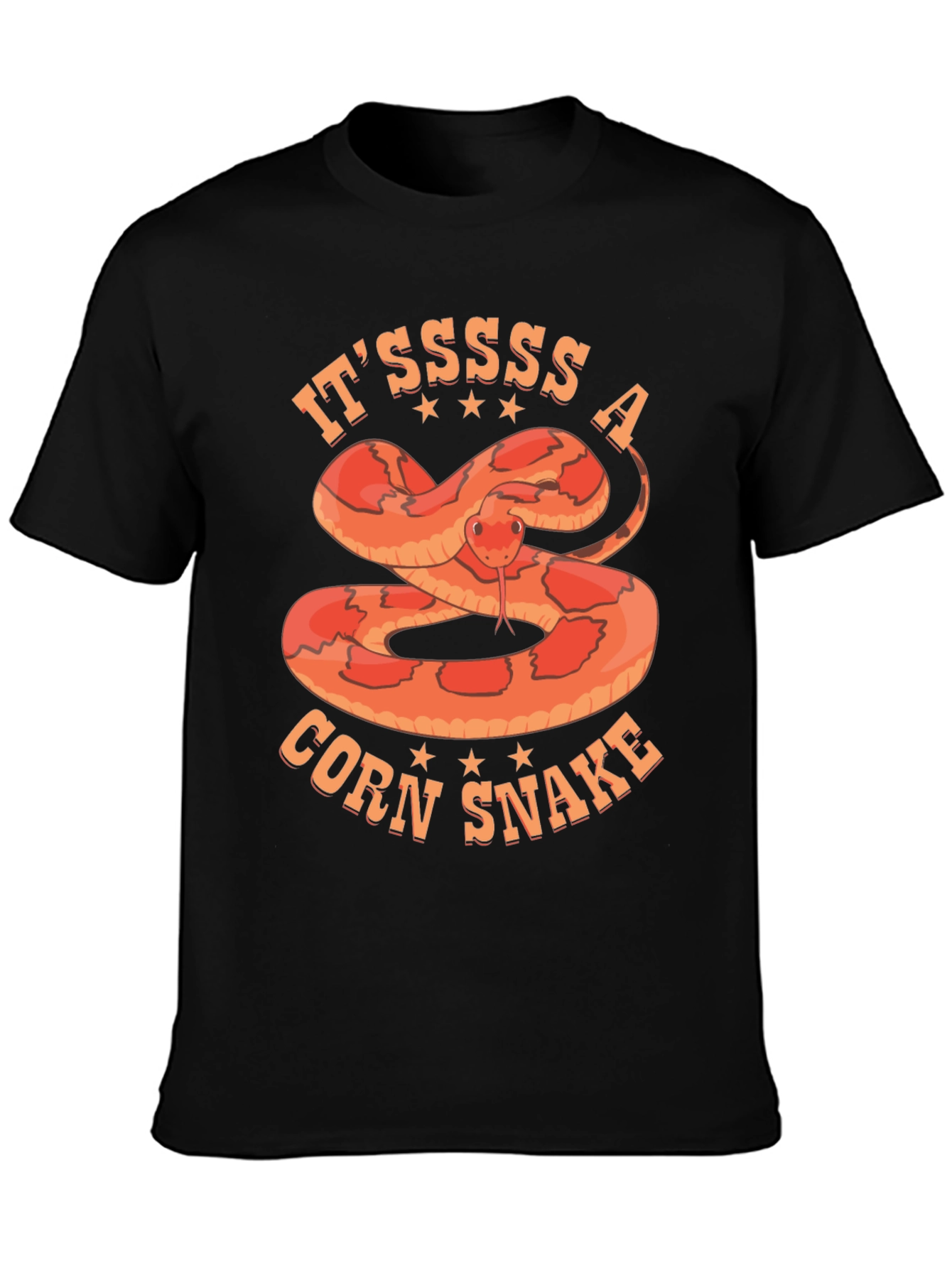 Itssss A Corn Snake T-Shirt Black