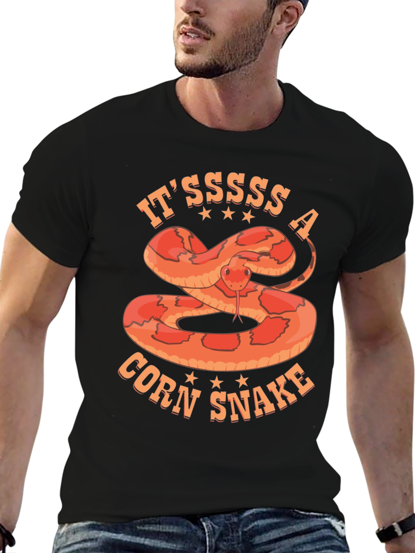 Itssss A Corn Snake T-Shirt Black