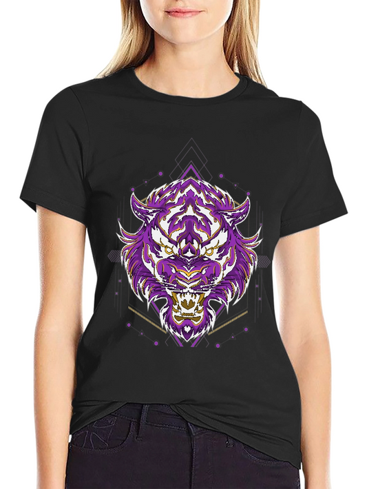 Geometric Tiger Graphic Tee - Cool Streetwear