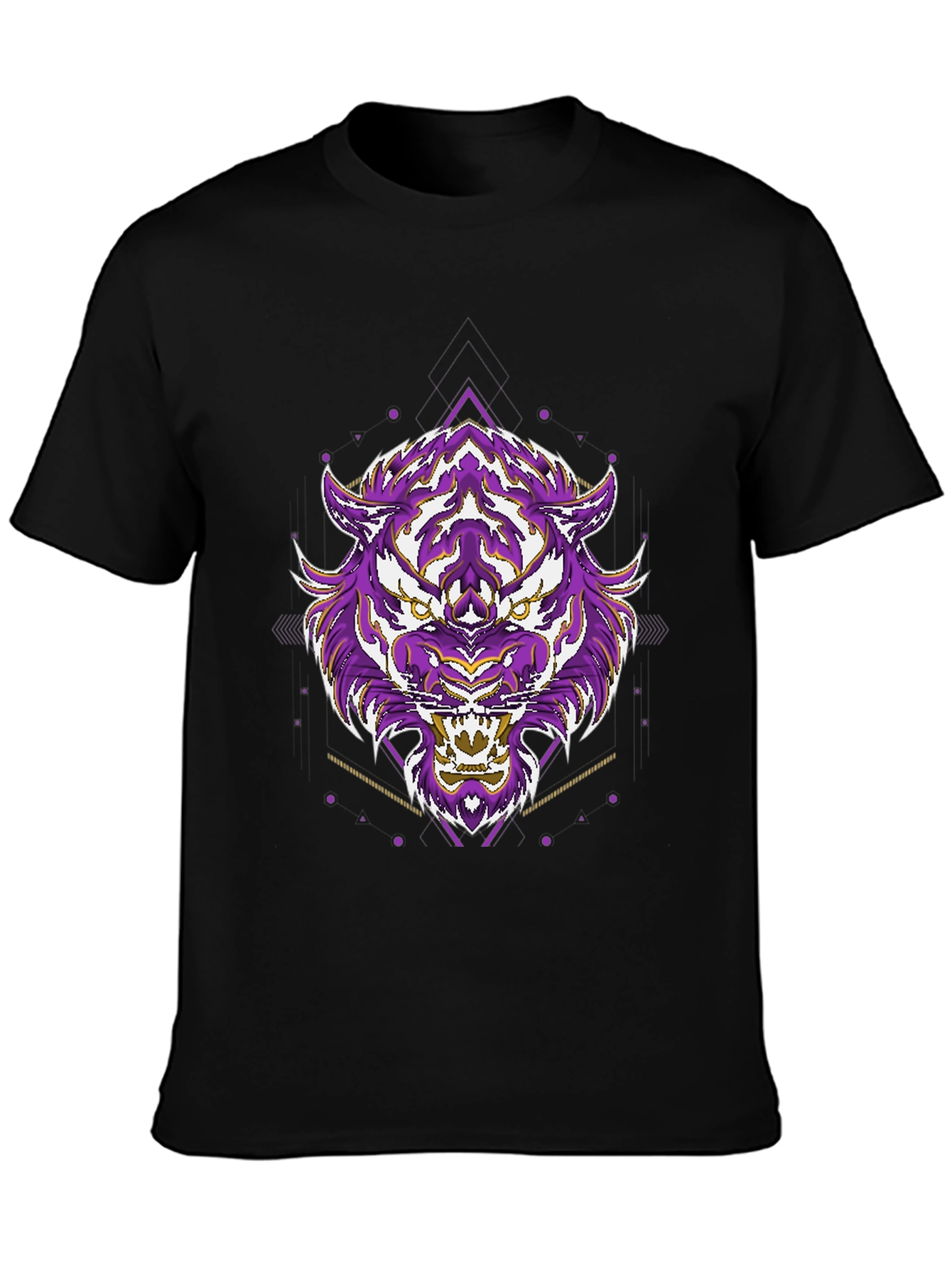 Geometric Tiger Graphic Tee - Cool Streetwear
