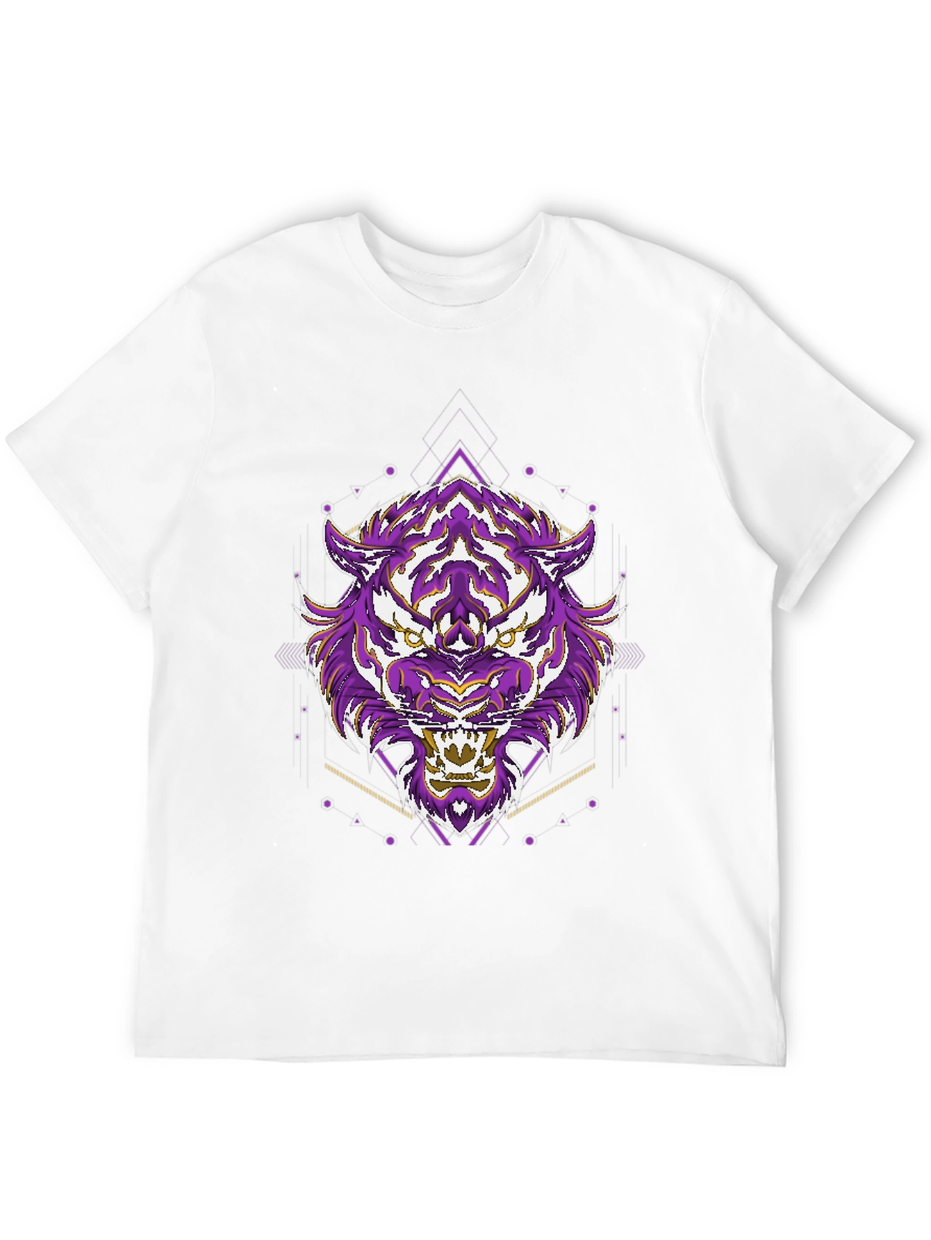 Geometric Tiger Graphic Tee - Cool Streetwear