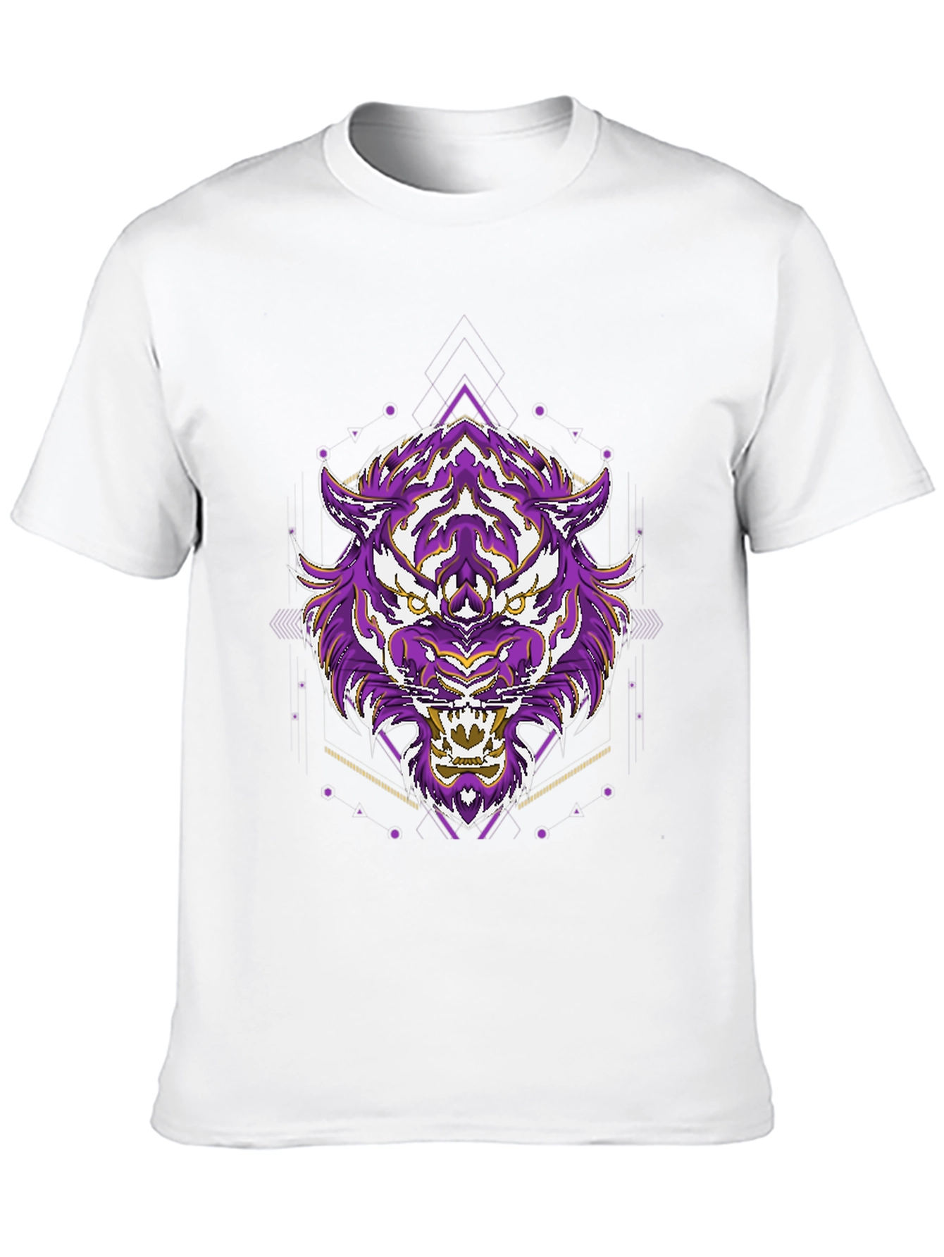 Geometric Tiger Graphic Tee - Cool Streetwear