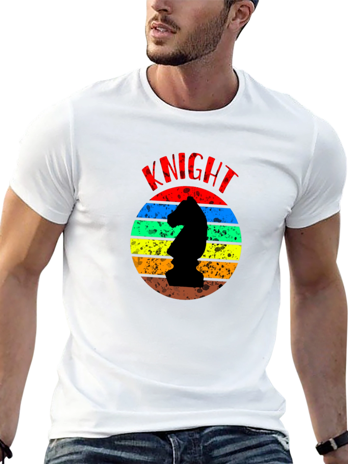Retro Knight Chess Piece T-Shirt