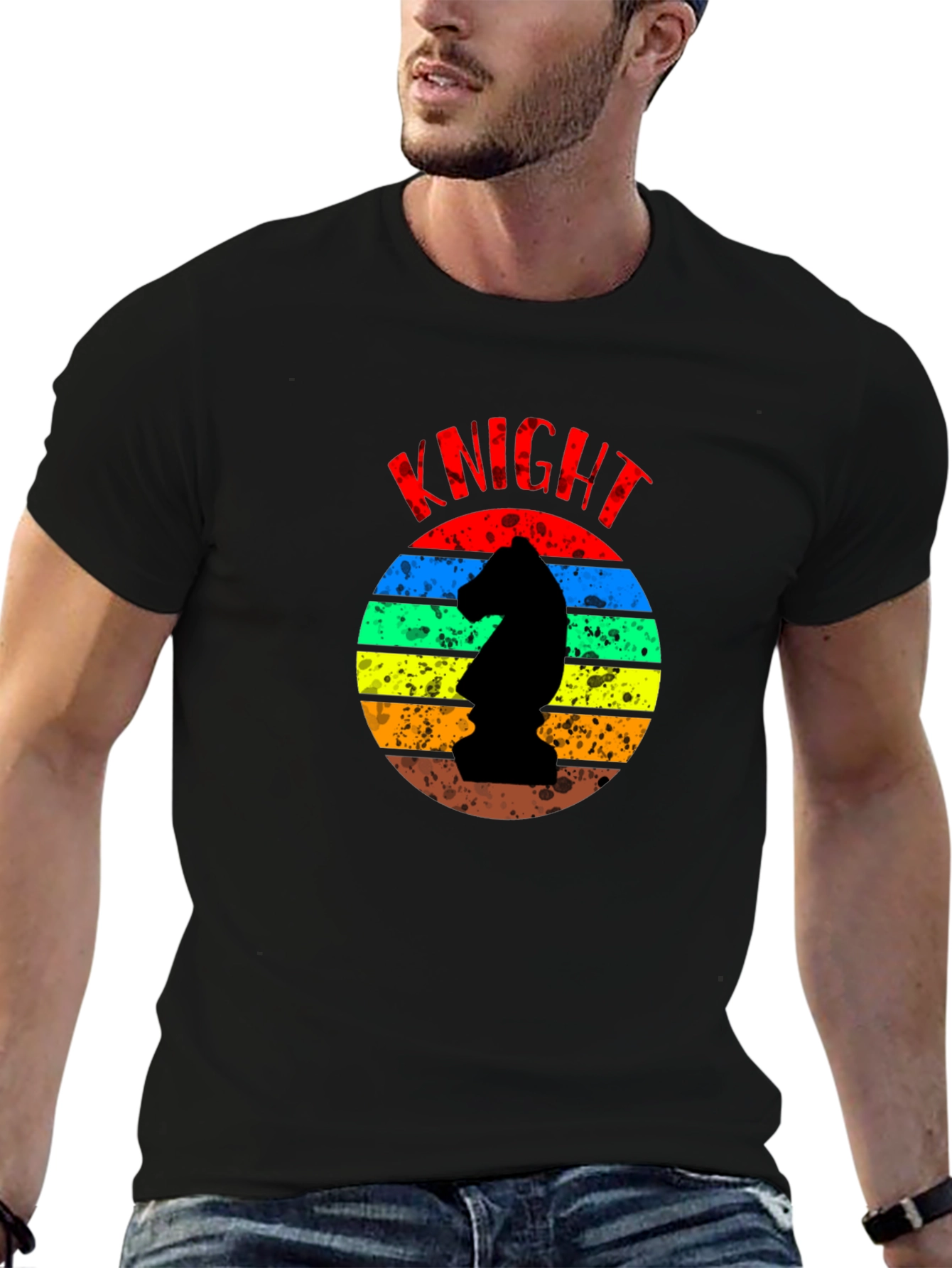 Retro Knight Chess Piece T-Shirt