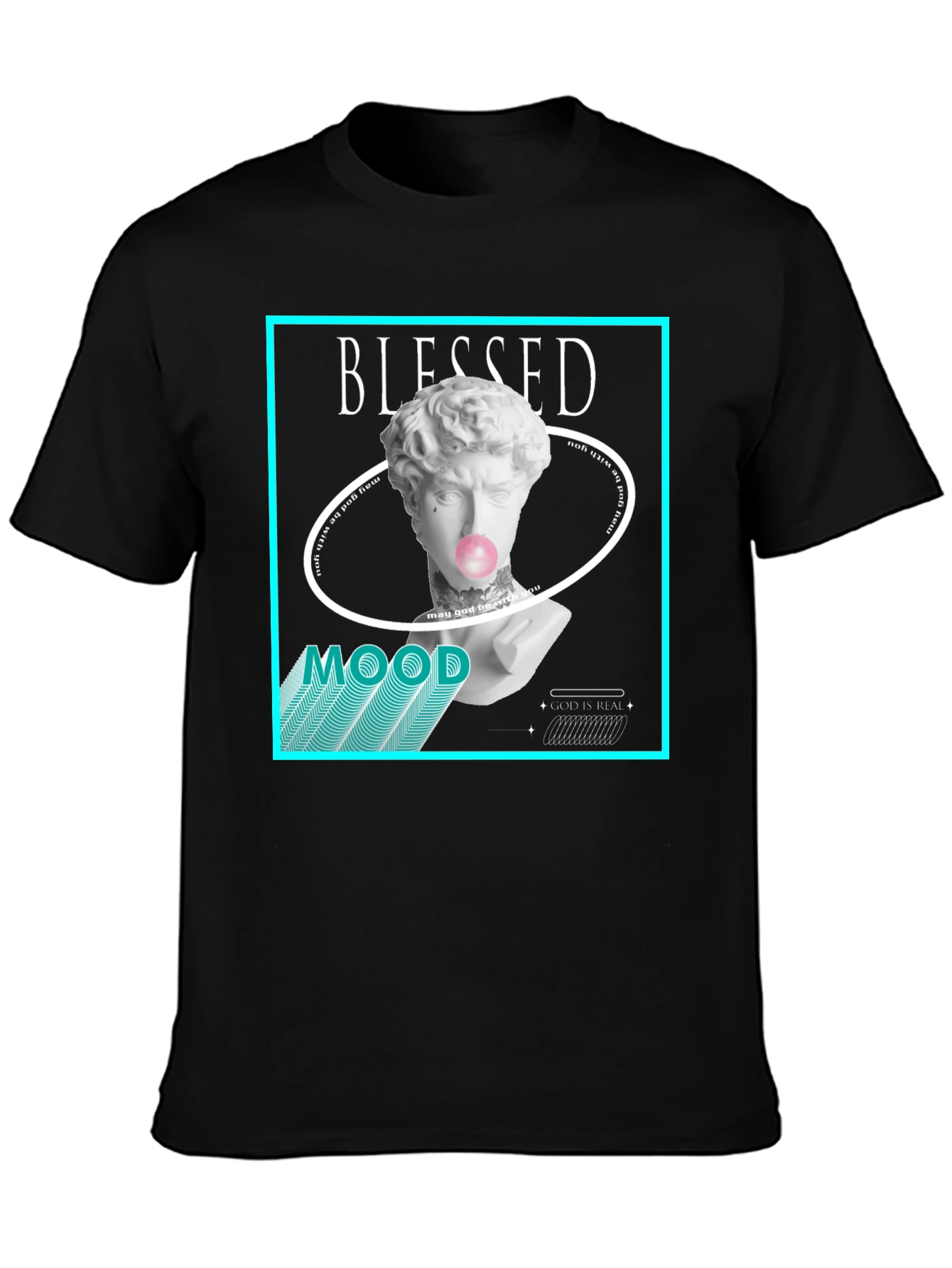 Blessed Mood Graphic Tee - Black T-Shirt