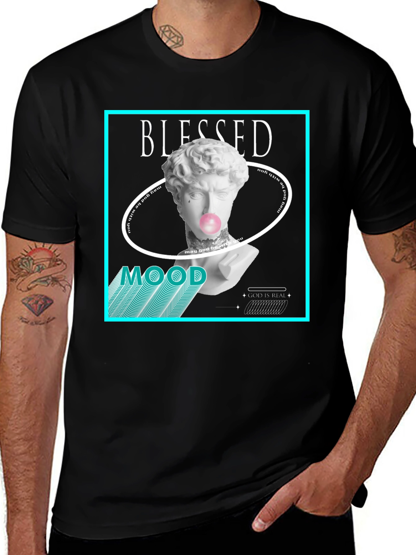 Blessed Mood Graphic Tee - Black T-Shirt