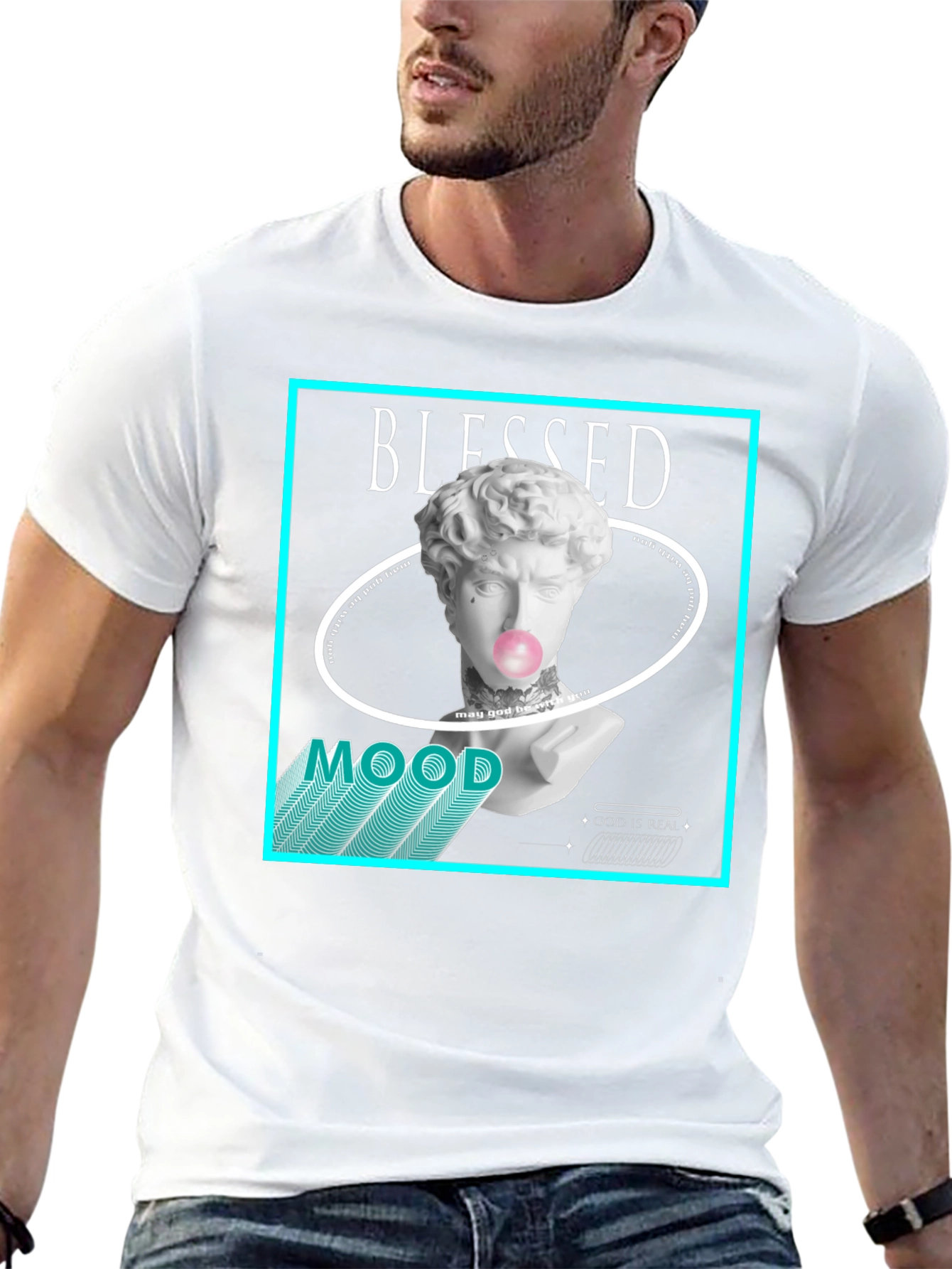 Blessed Mood Graphic Tee - Black T-Shirt