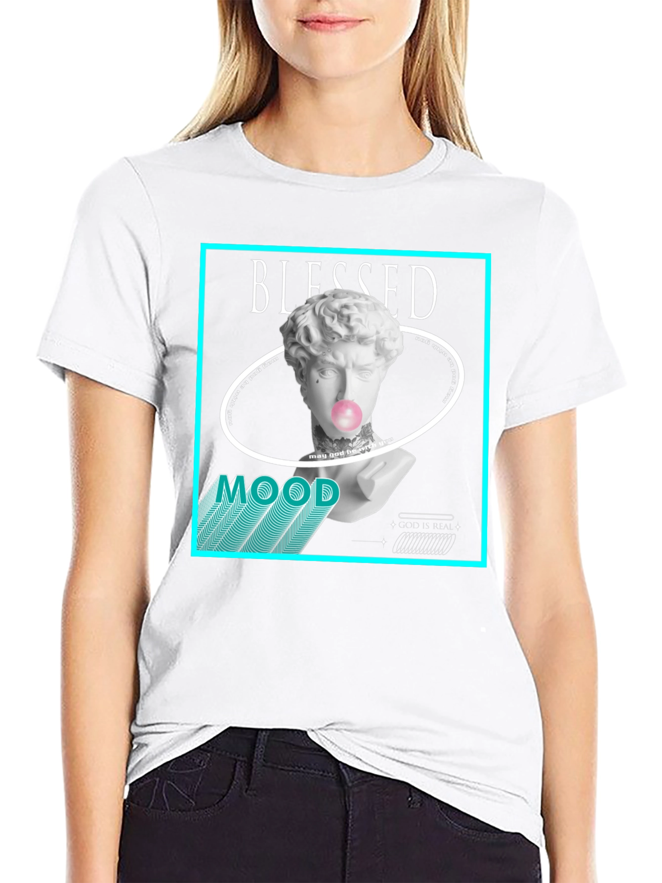 Blessed Mood Graphic Tee - Black T-Shirt
