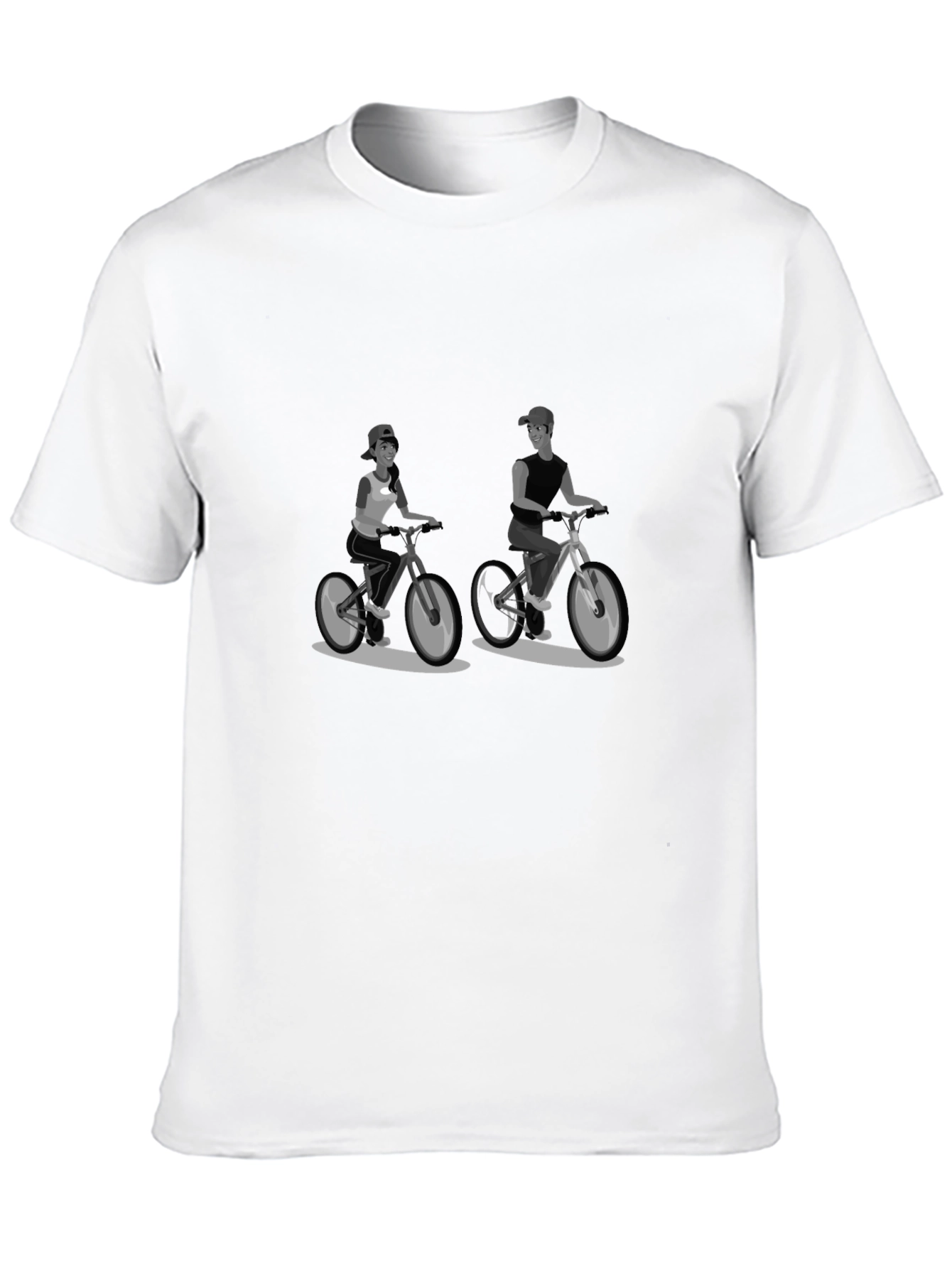 Cycling Duo Black Graphic Tee