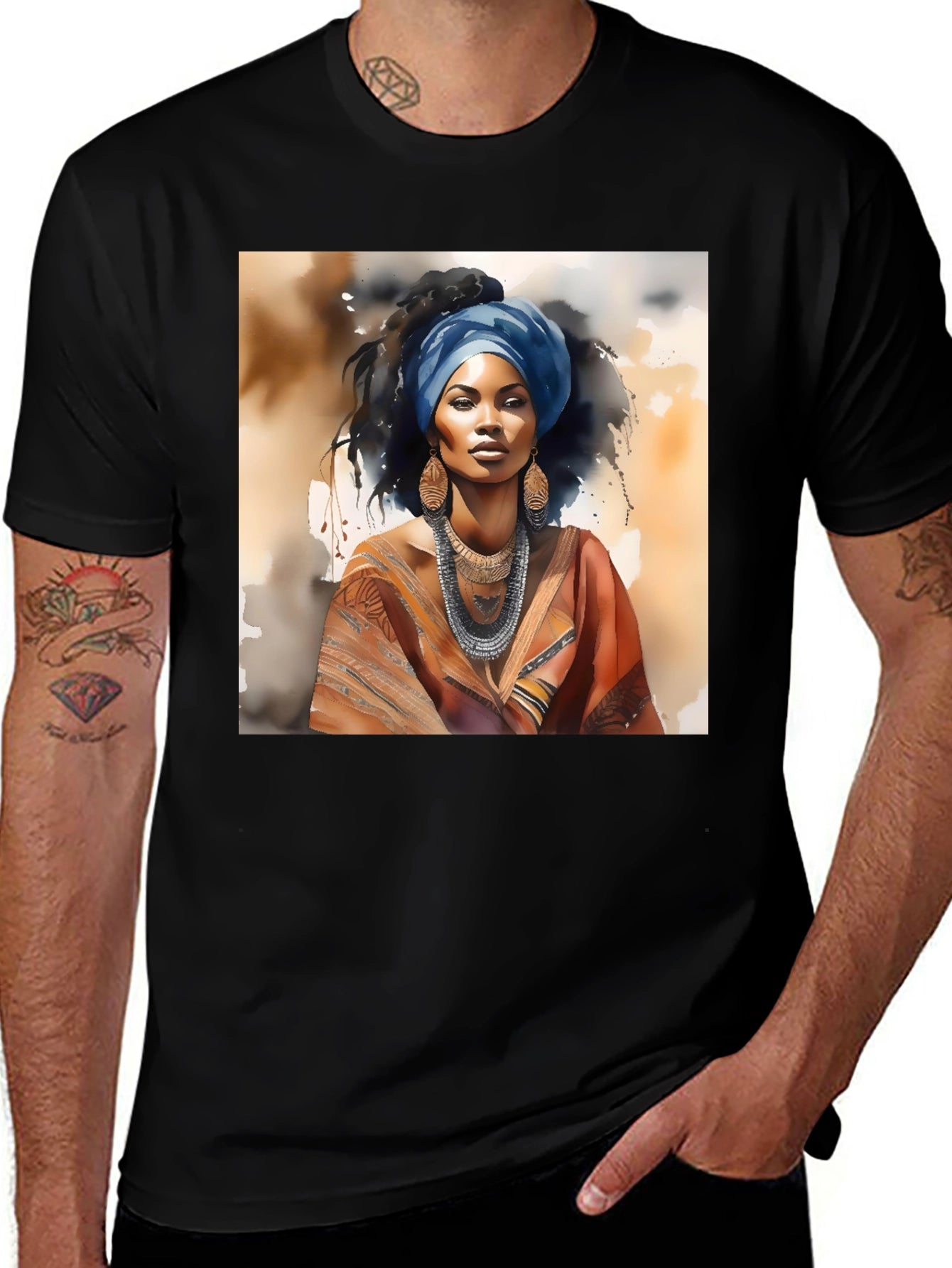 African Queen T-Shirt Artistic Graphic Tee