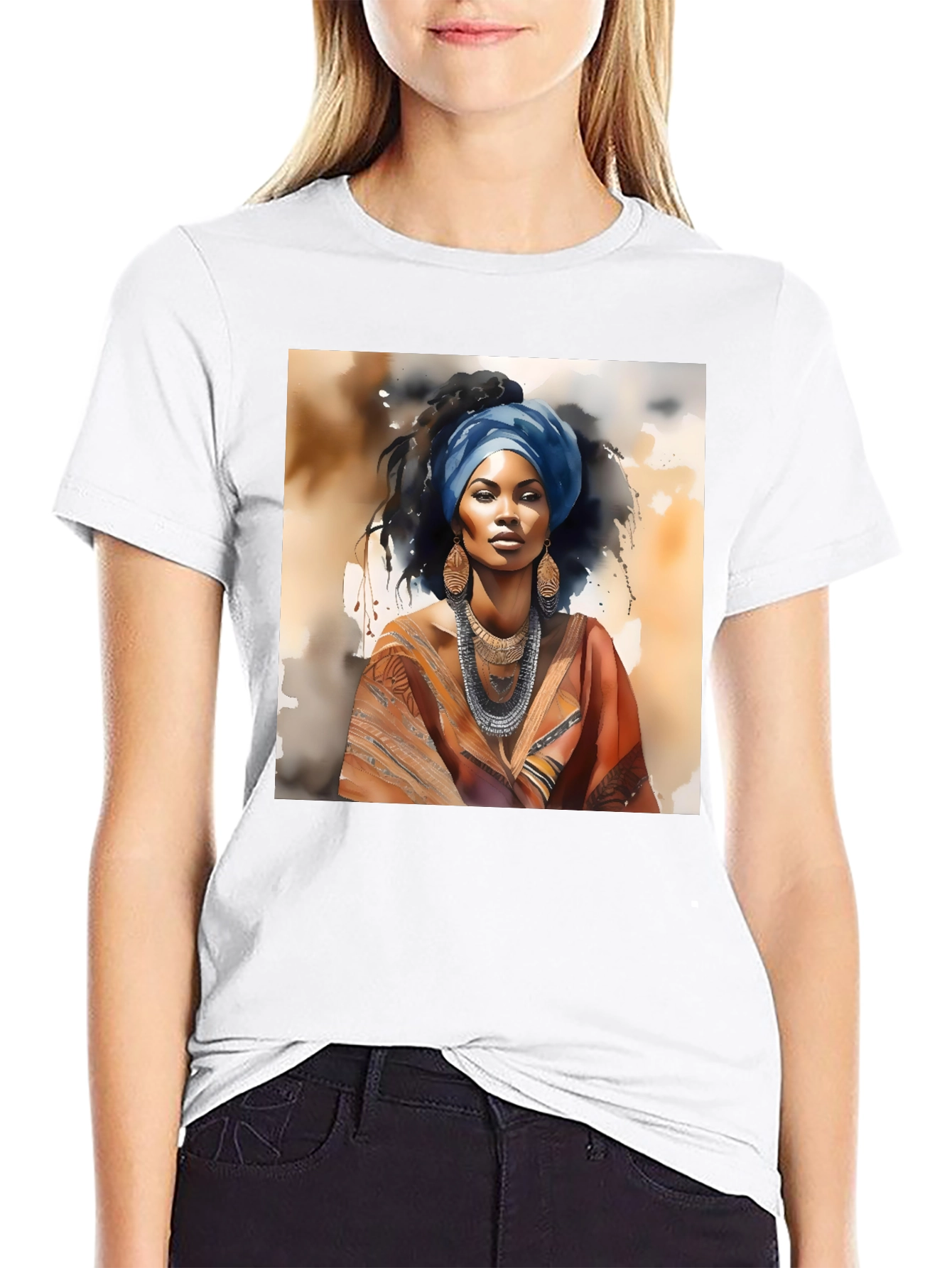 African Queen T-Shirt Artistic Graphic Tee
