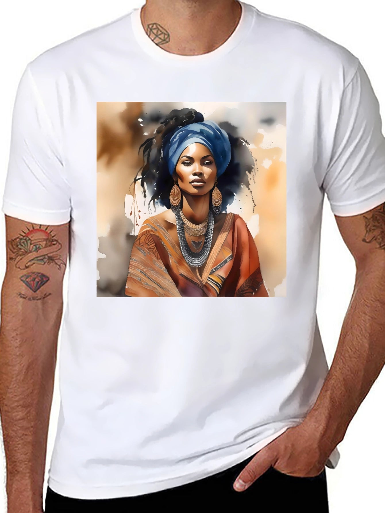 African Queen T-Shirt Artistic Graphic Tee