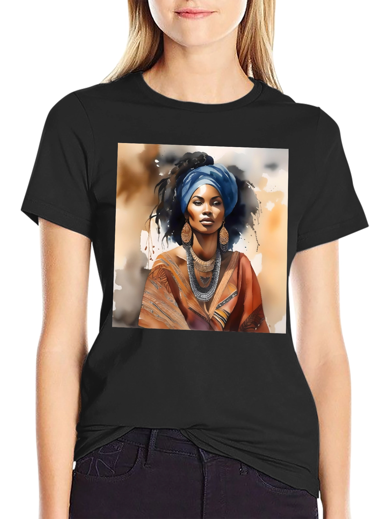 African Queen T-Shirt Artistic Graphic Tee