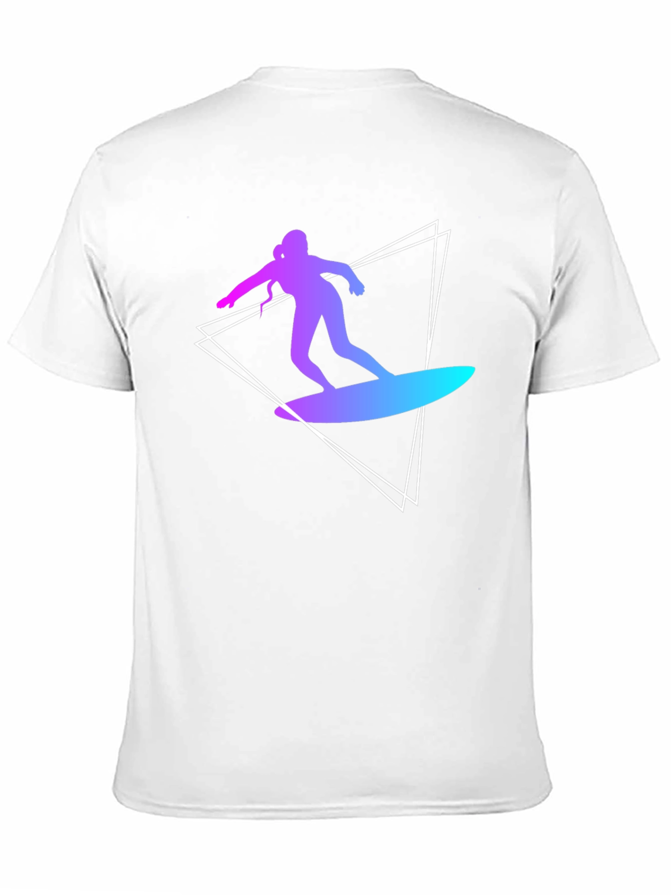 Surfing Silhouette Graphic Tee - Stylish Black T-Shirt