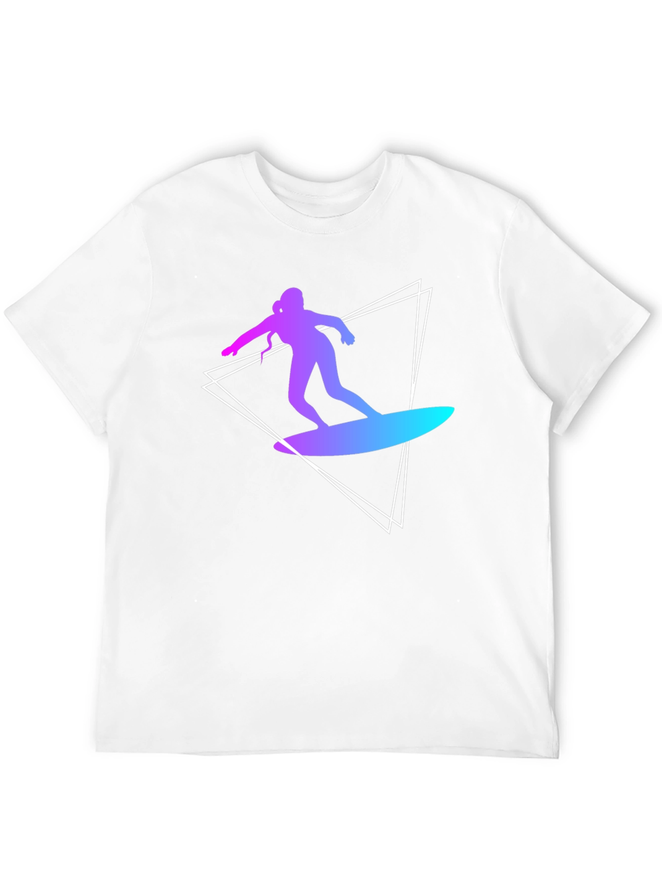 Surfing Silhouette Graphic Tee - Stylish Black T-Shirt