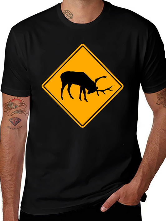 Elk Crossing Black T-Shirt - Wildlife Tee