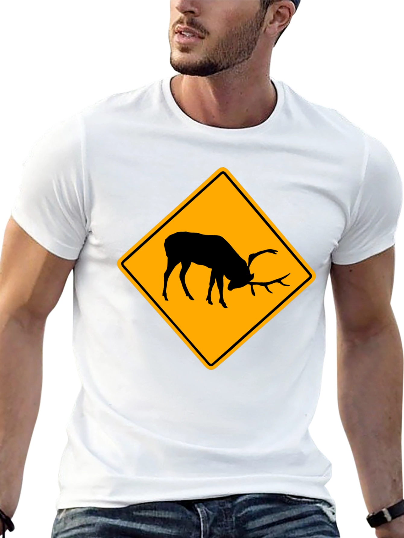Elk Crossing Black T-Shirt - Wildlife Tee