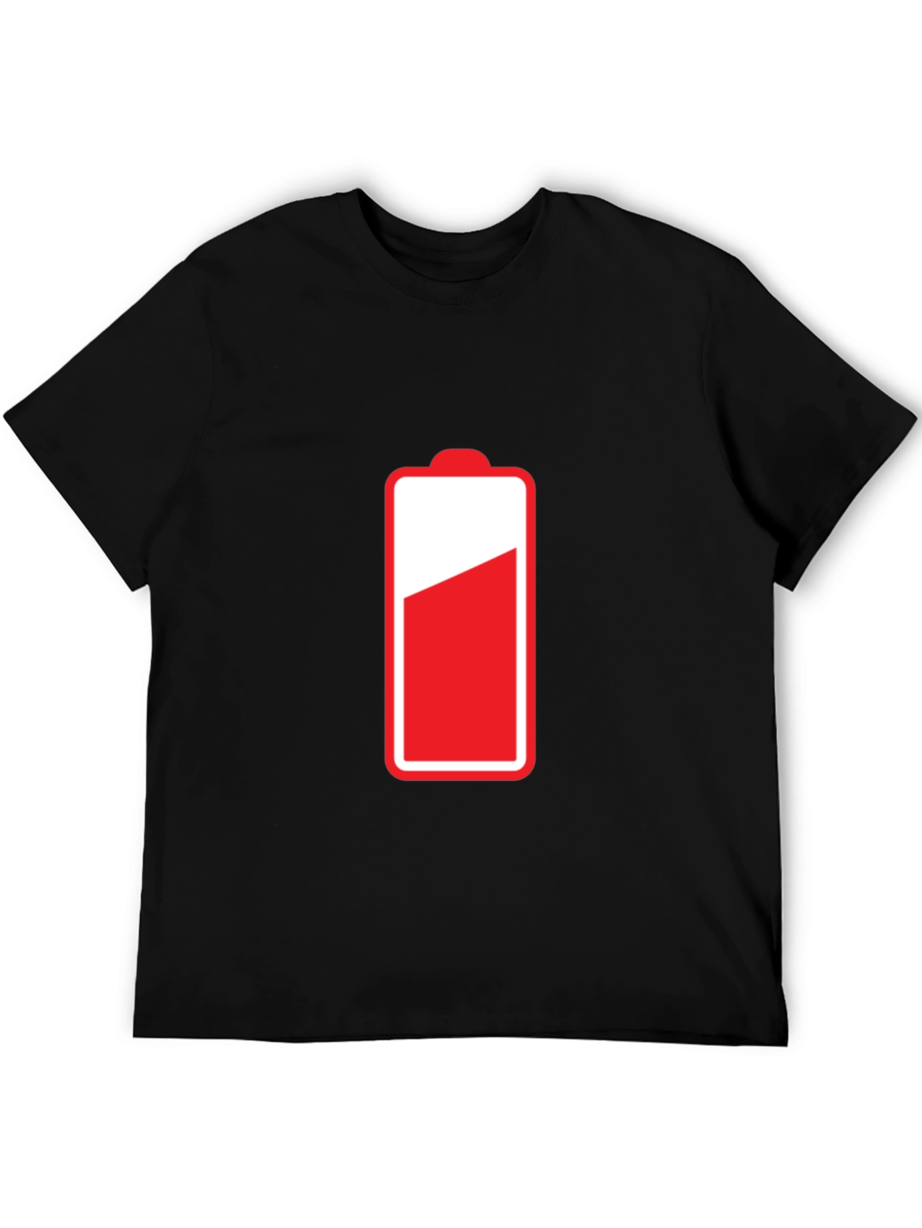 Low Battery Black T-Shirt - Recharge Your Style!