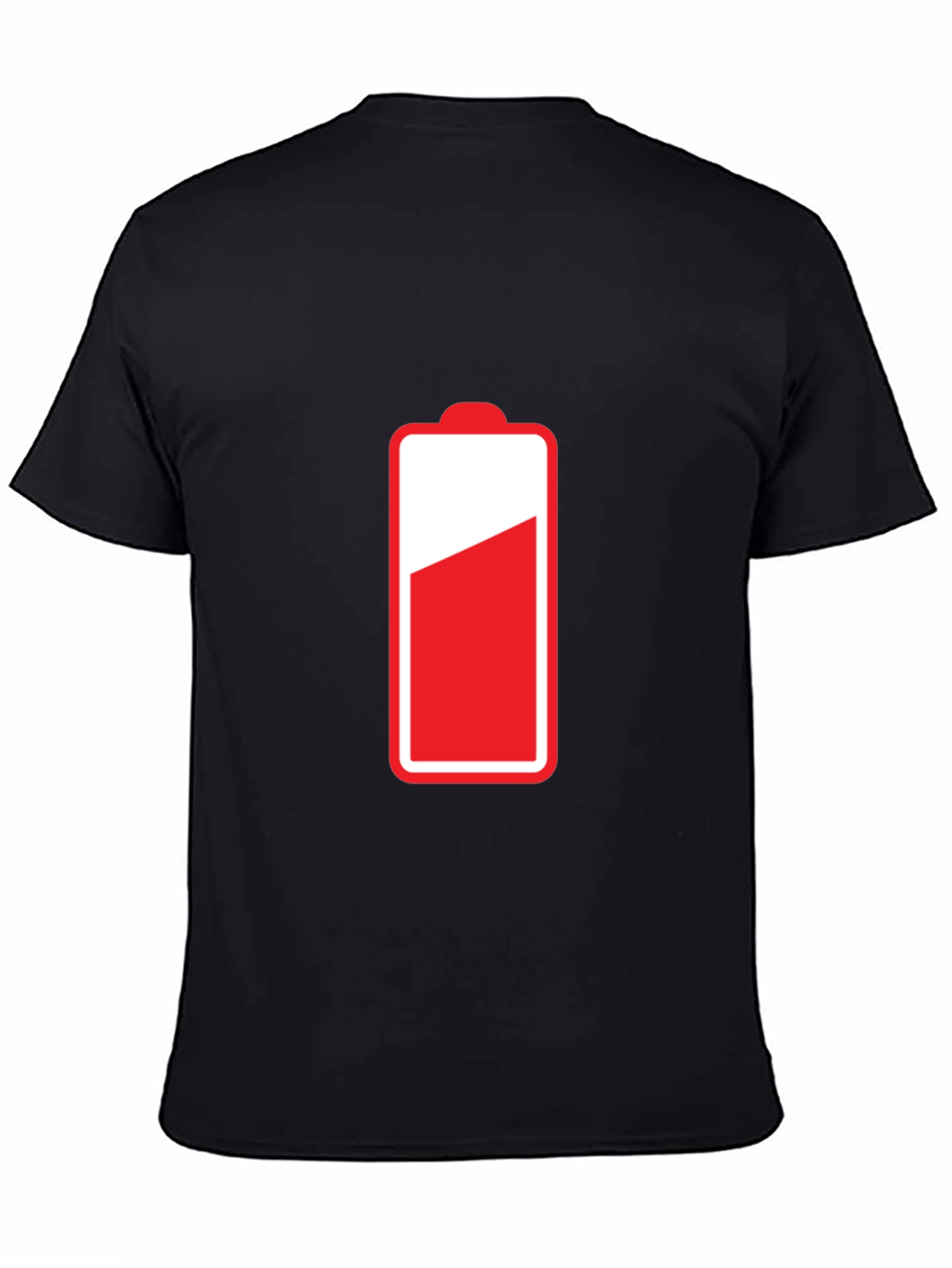 Low Battery Black T-Shirt - Recharge Your Style!
