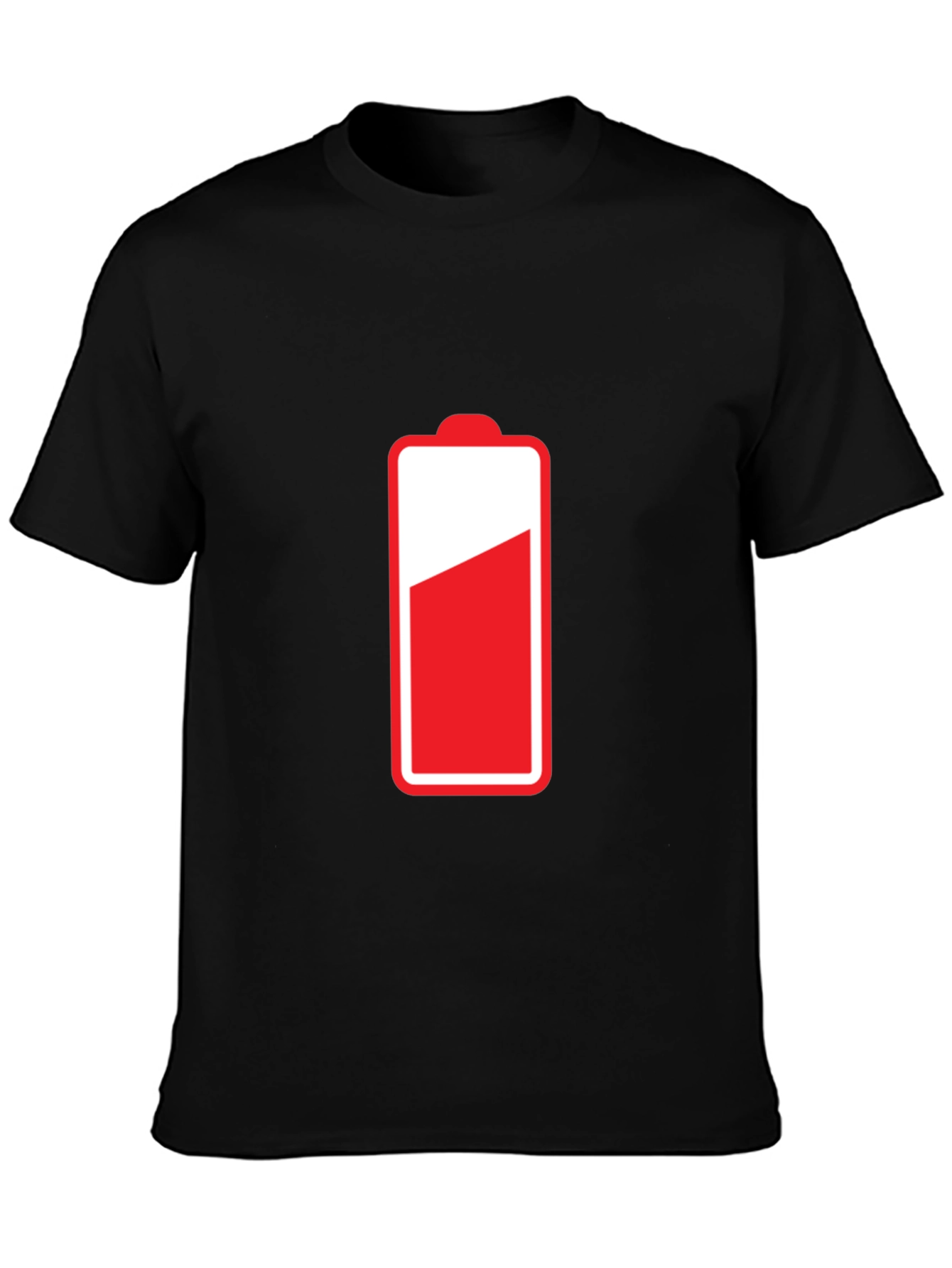 Low Battery Black T-Shirt - Recharge Your Style!