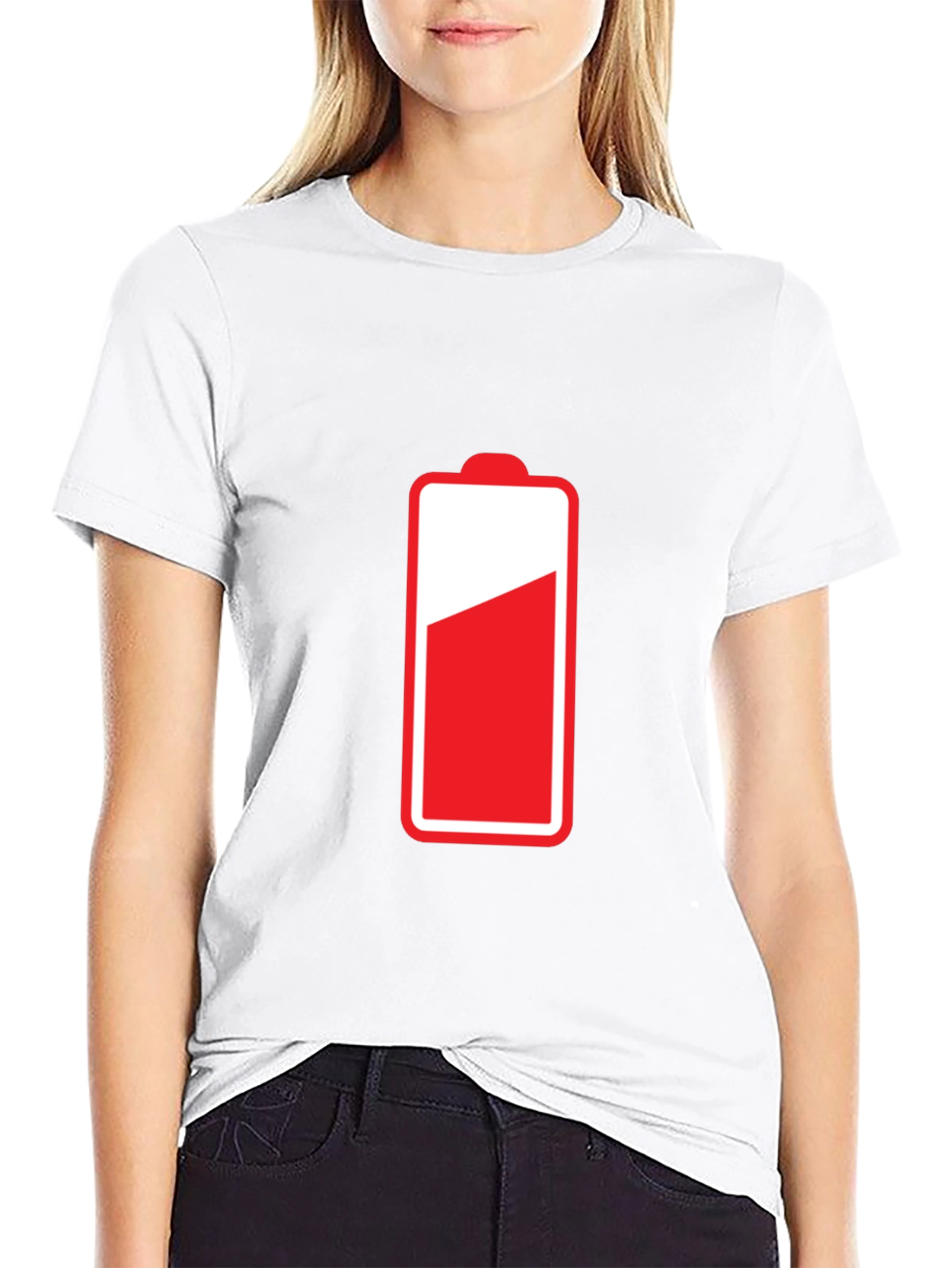 Low Battery Black T-Shirt - Recharge Your Style!