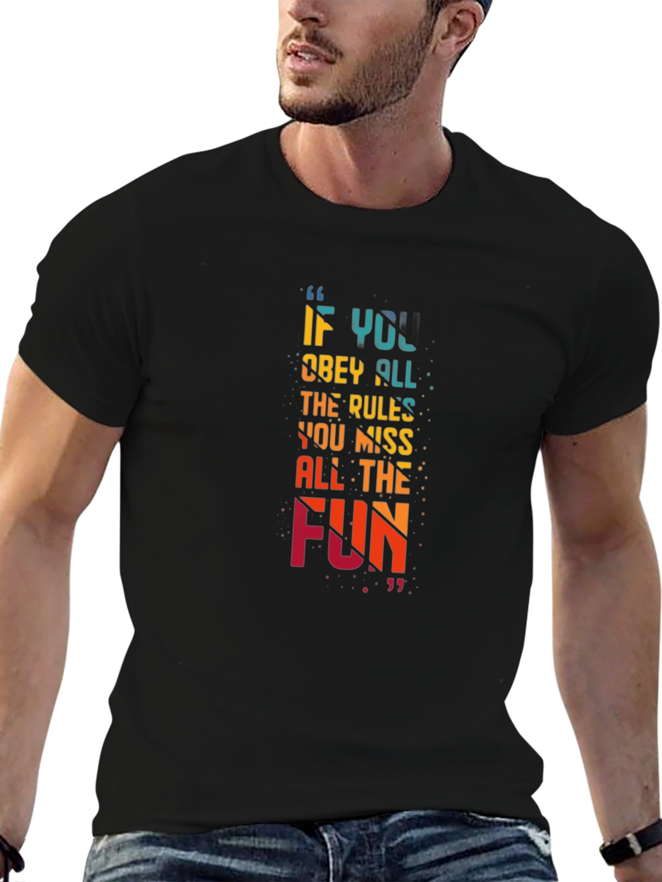 Fun-Loving Quote Graphic T-Shirt