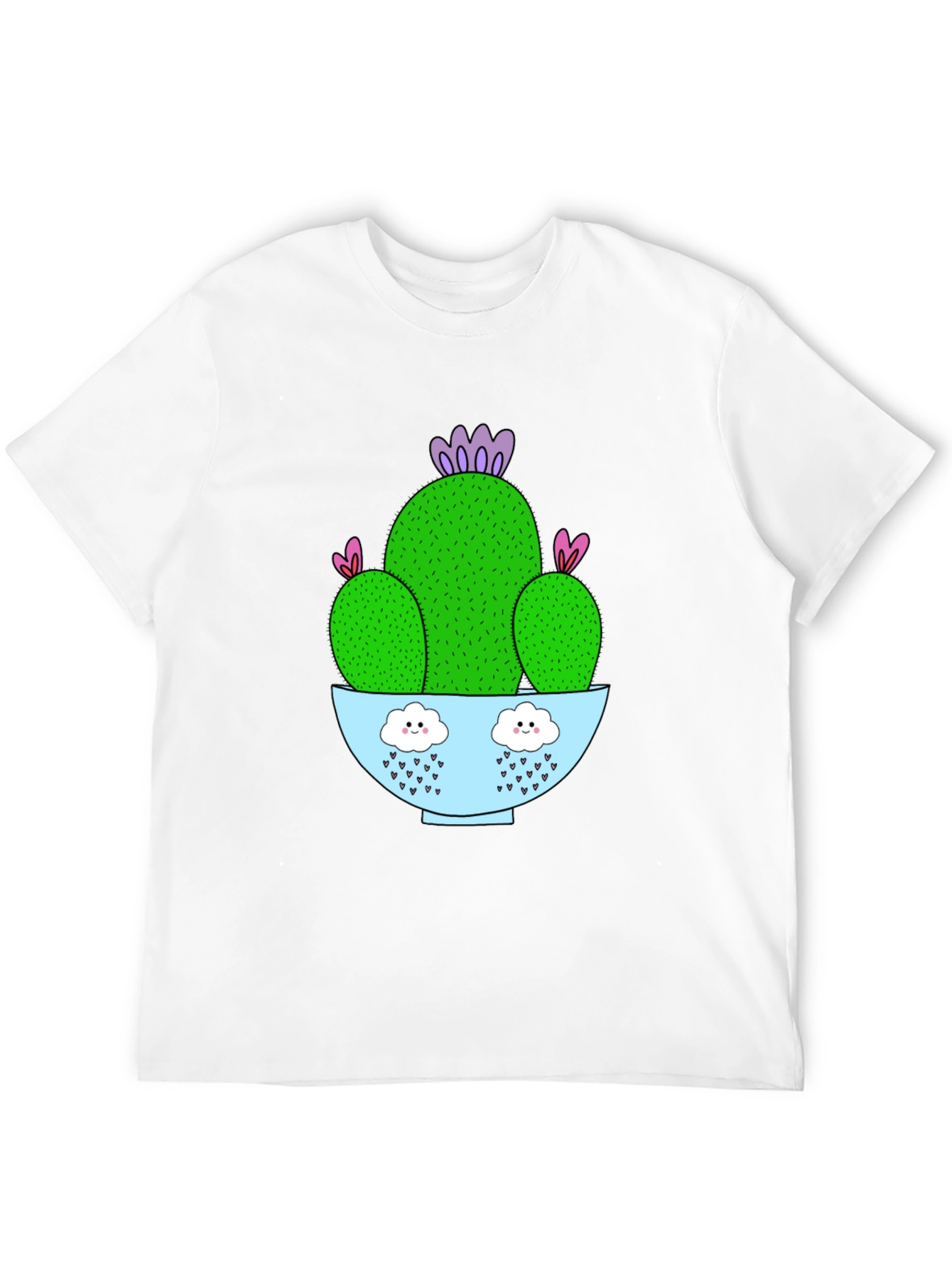 Cactus Graphic Tee - Black Cotton T-Shirt