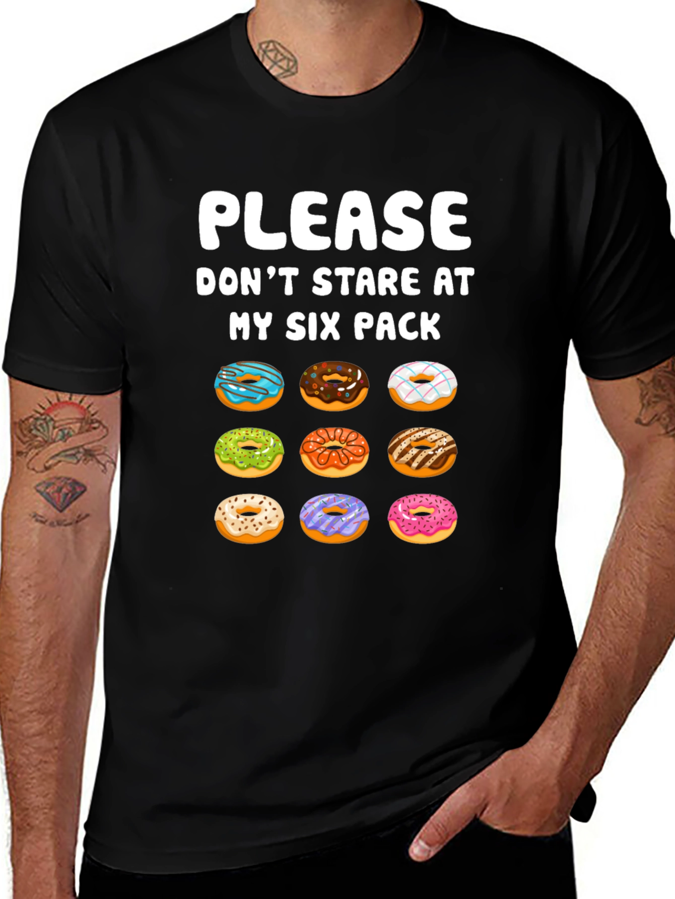 Funny Donut Six Pack T-Shirt