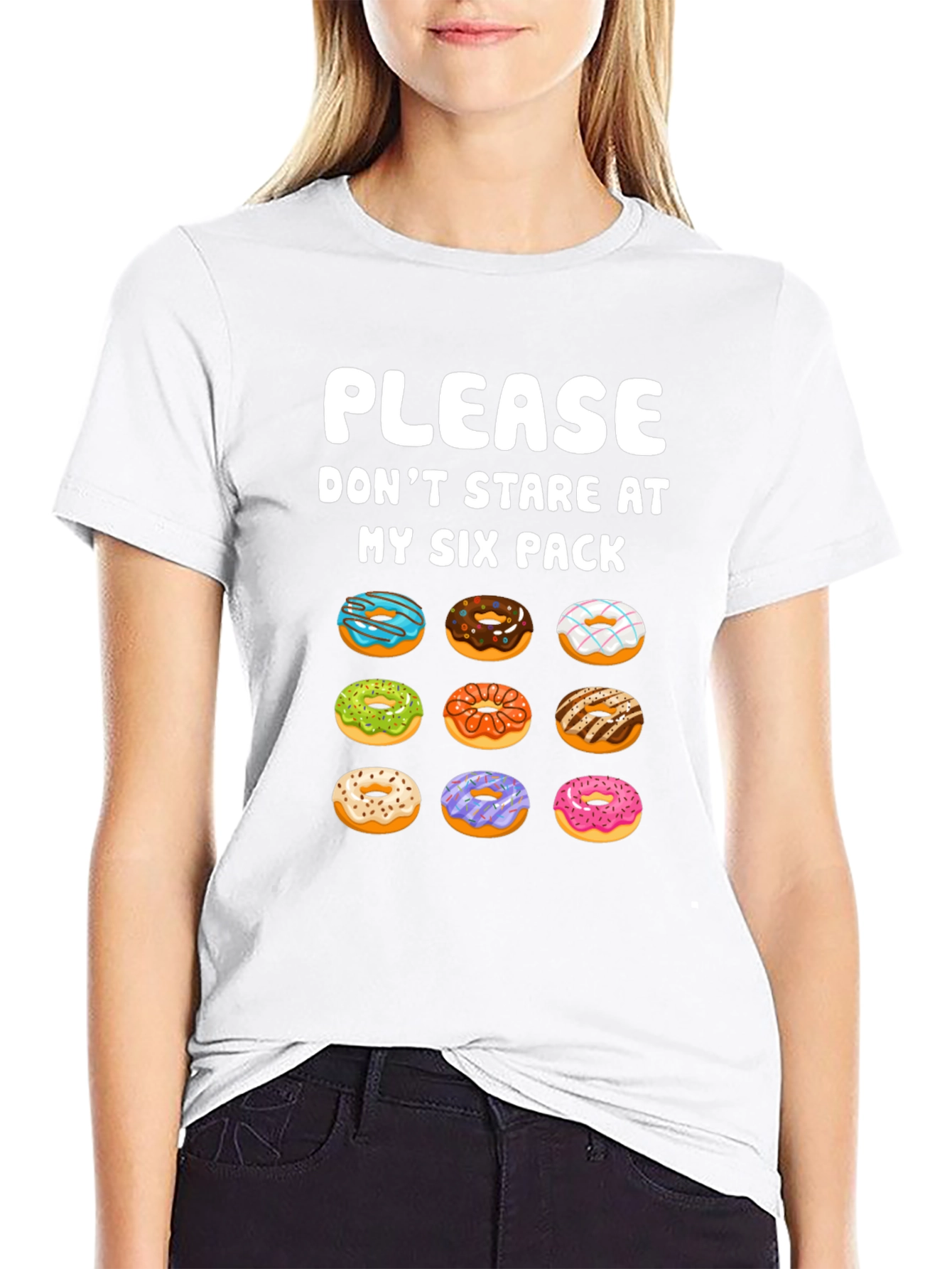 Funny Donut Six Pack T-Shirt