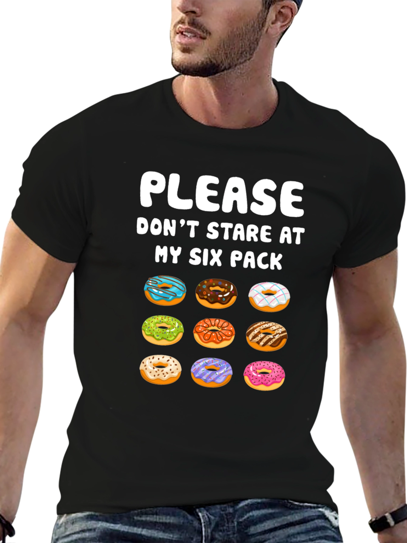 Funny Donut Six Pack T-Shirt