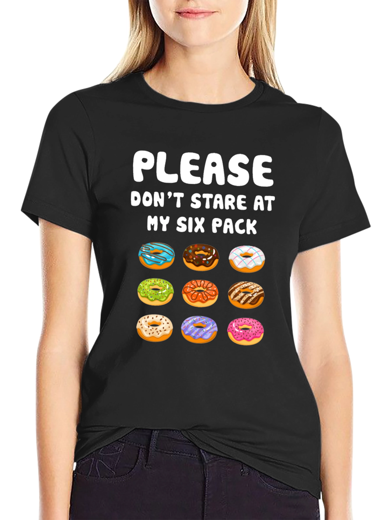 Funny Donut Six Pack T-Shirt