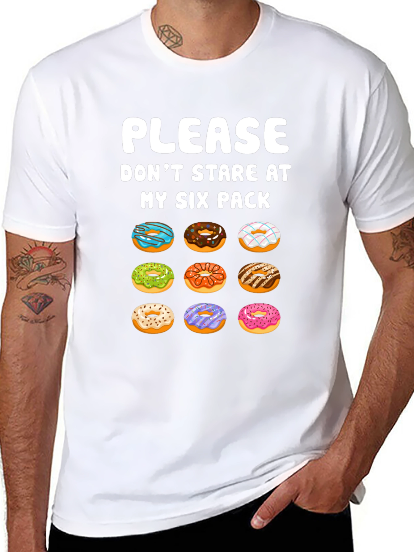 Funny Donut Six Pack T-Shirt