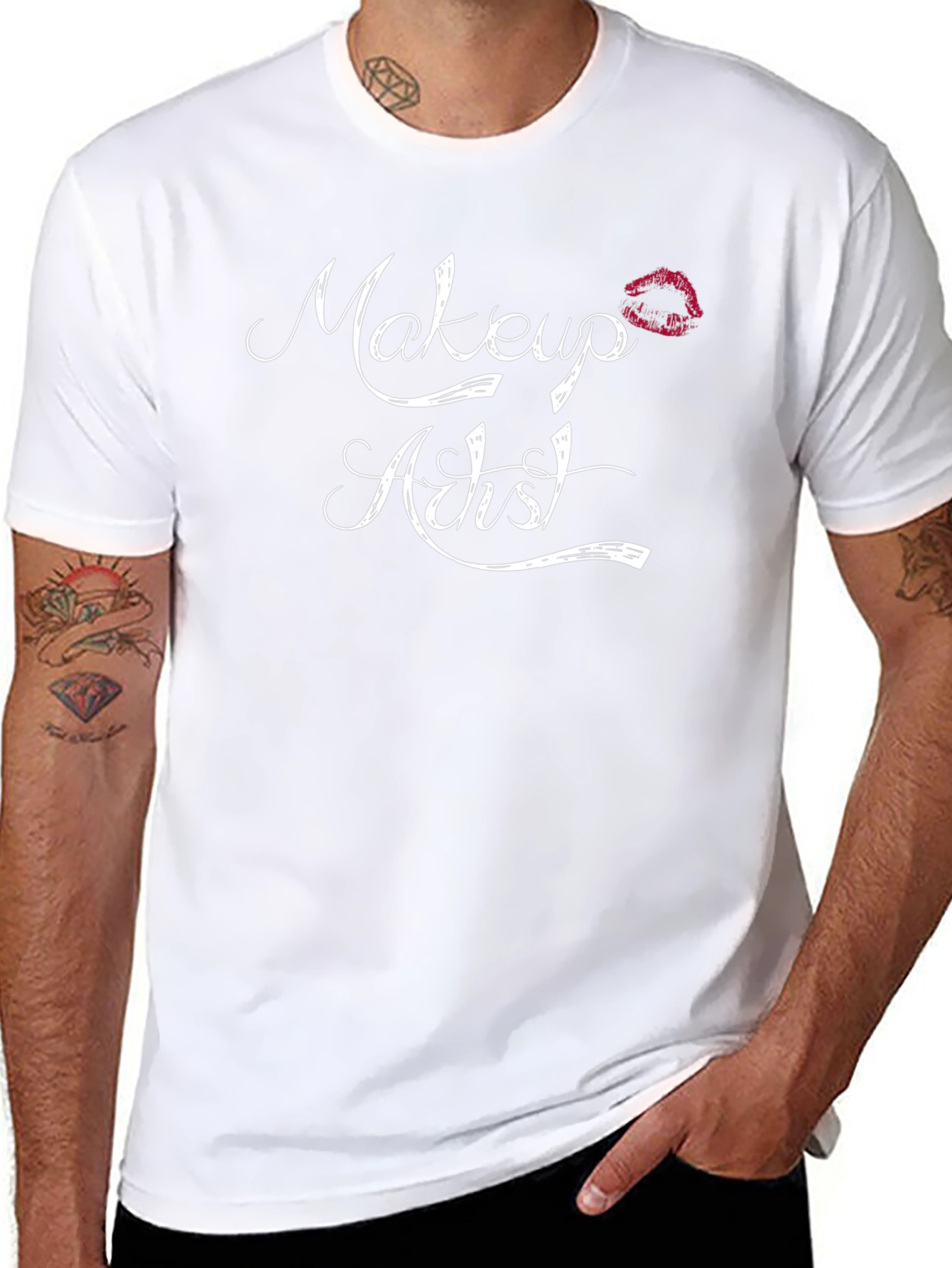 Makeup Artist T-Shirt Stylish Design Cotton Blend
