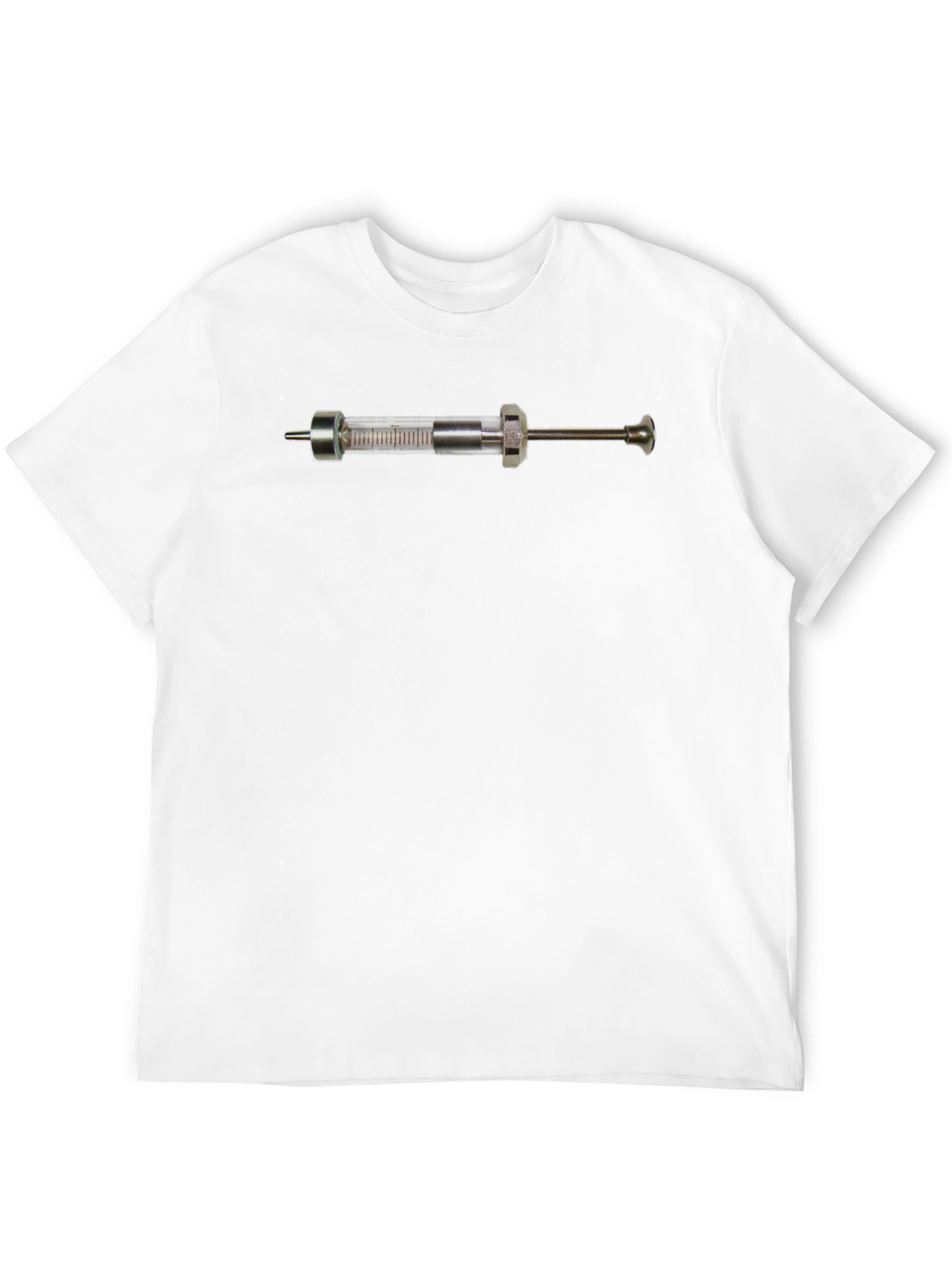 Retro Syringe Graphic T-Shirt - Novelty Tee