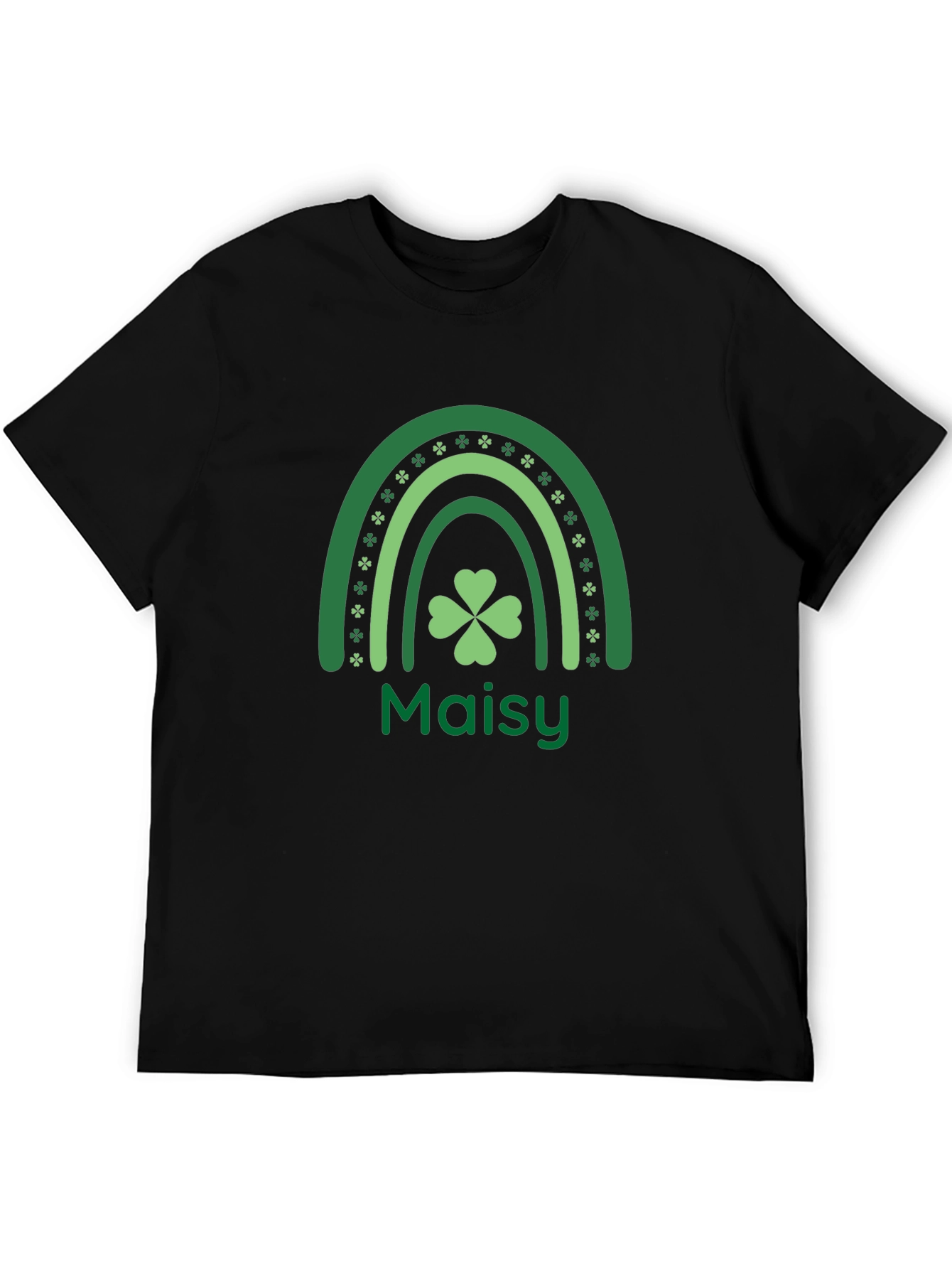 Maisys St. Patricks Day Rainbow Clover Tee