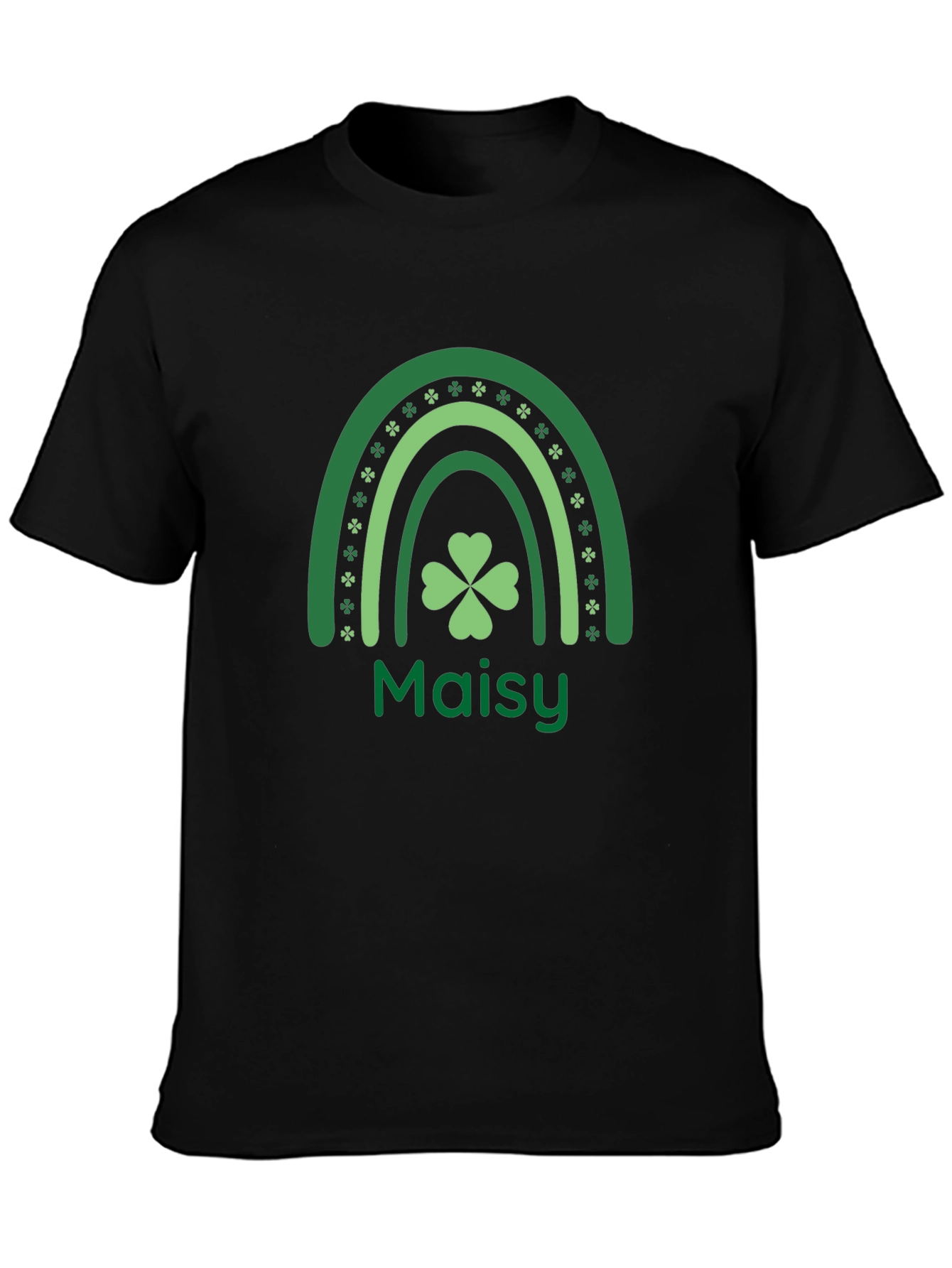 Maisys St. Patricks Day Rainbow Clover Tee