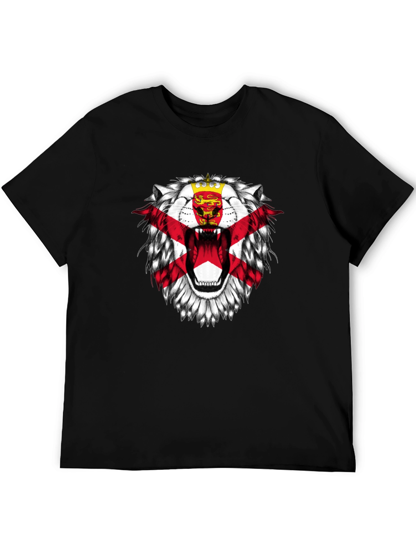 Jersey Flag Lion Graphic T-Shirt
