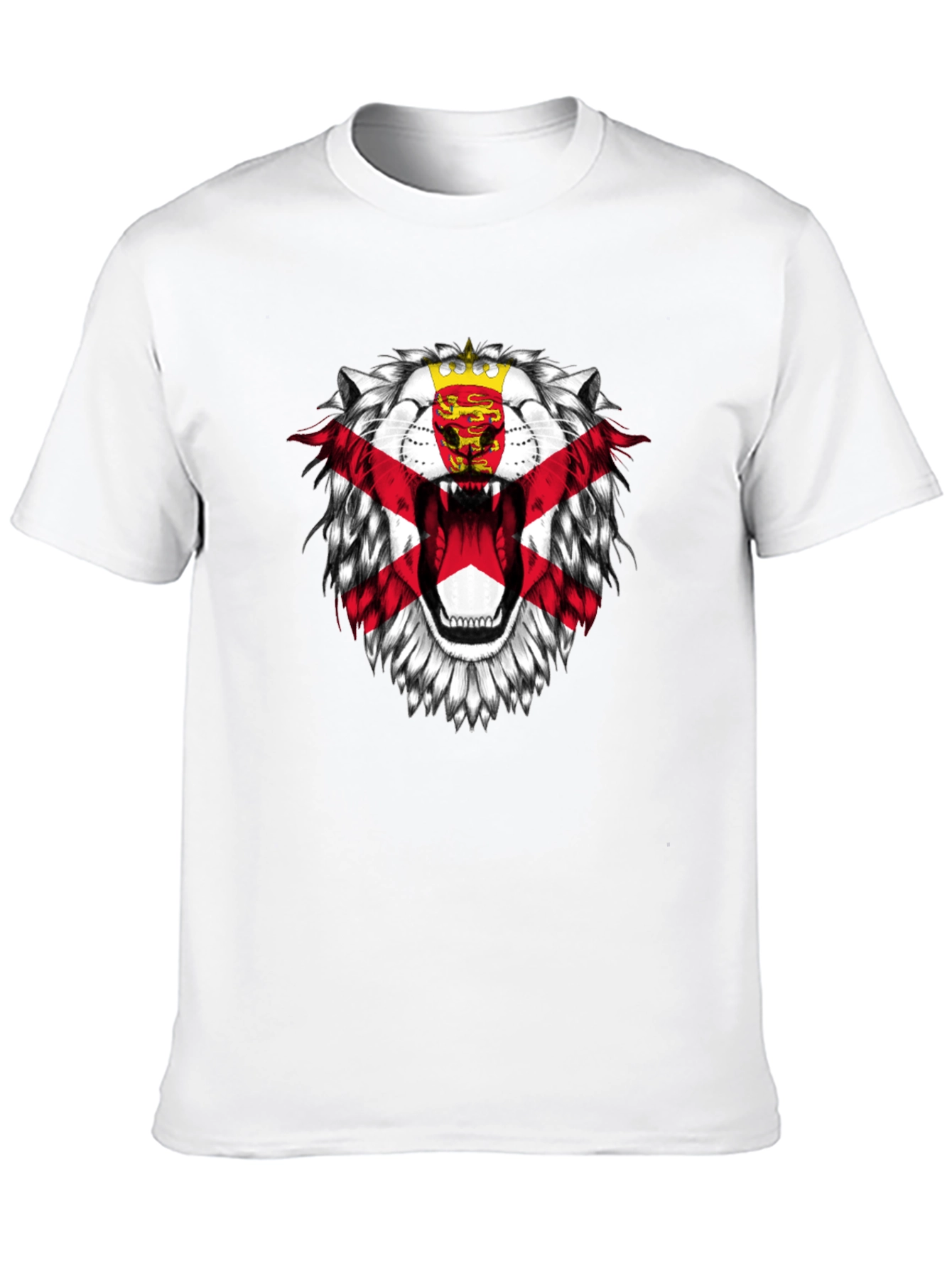 Jersey Flag Lion Graphic T-Shirt