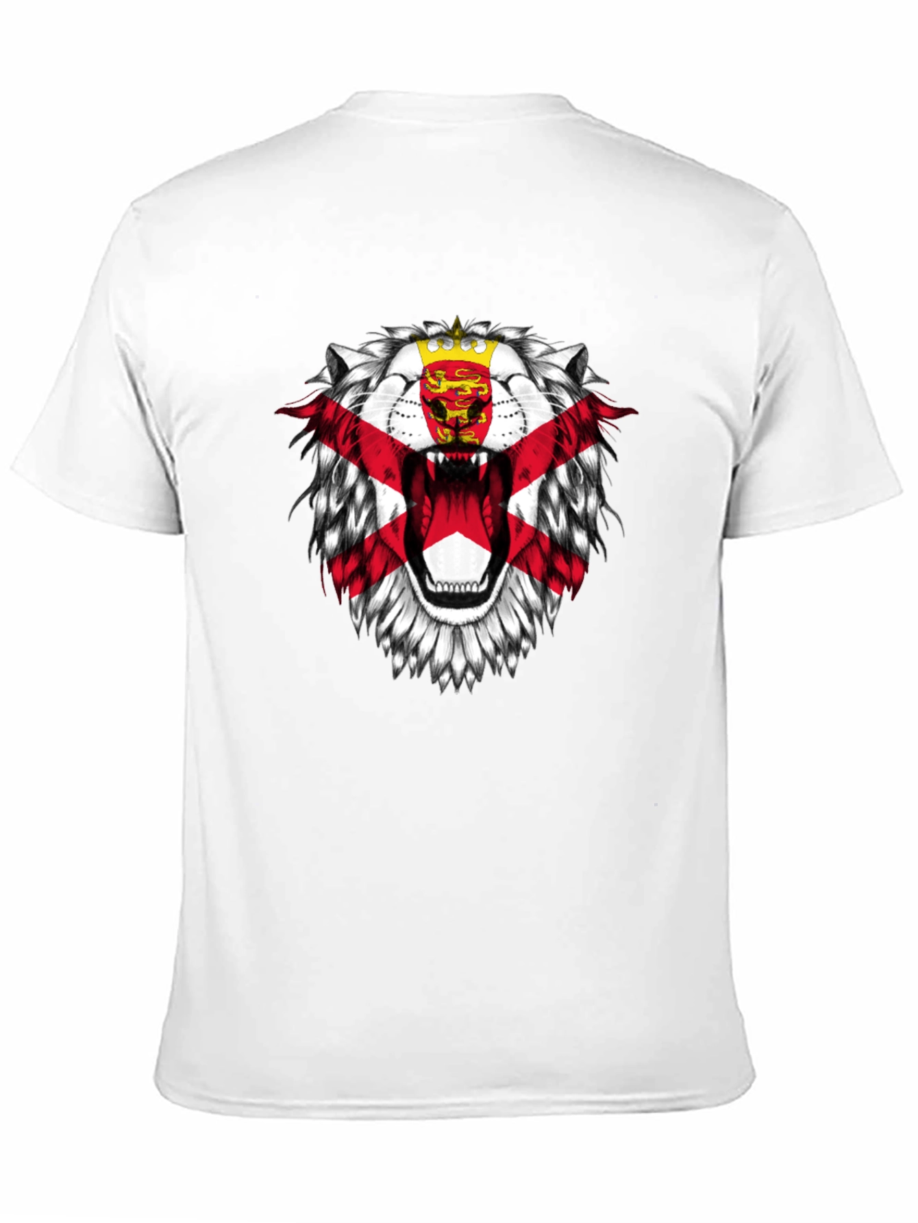 Jersey Flag Lion Graphic T-Shirt