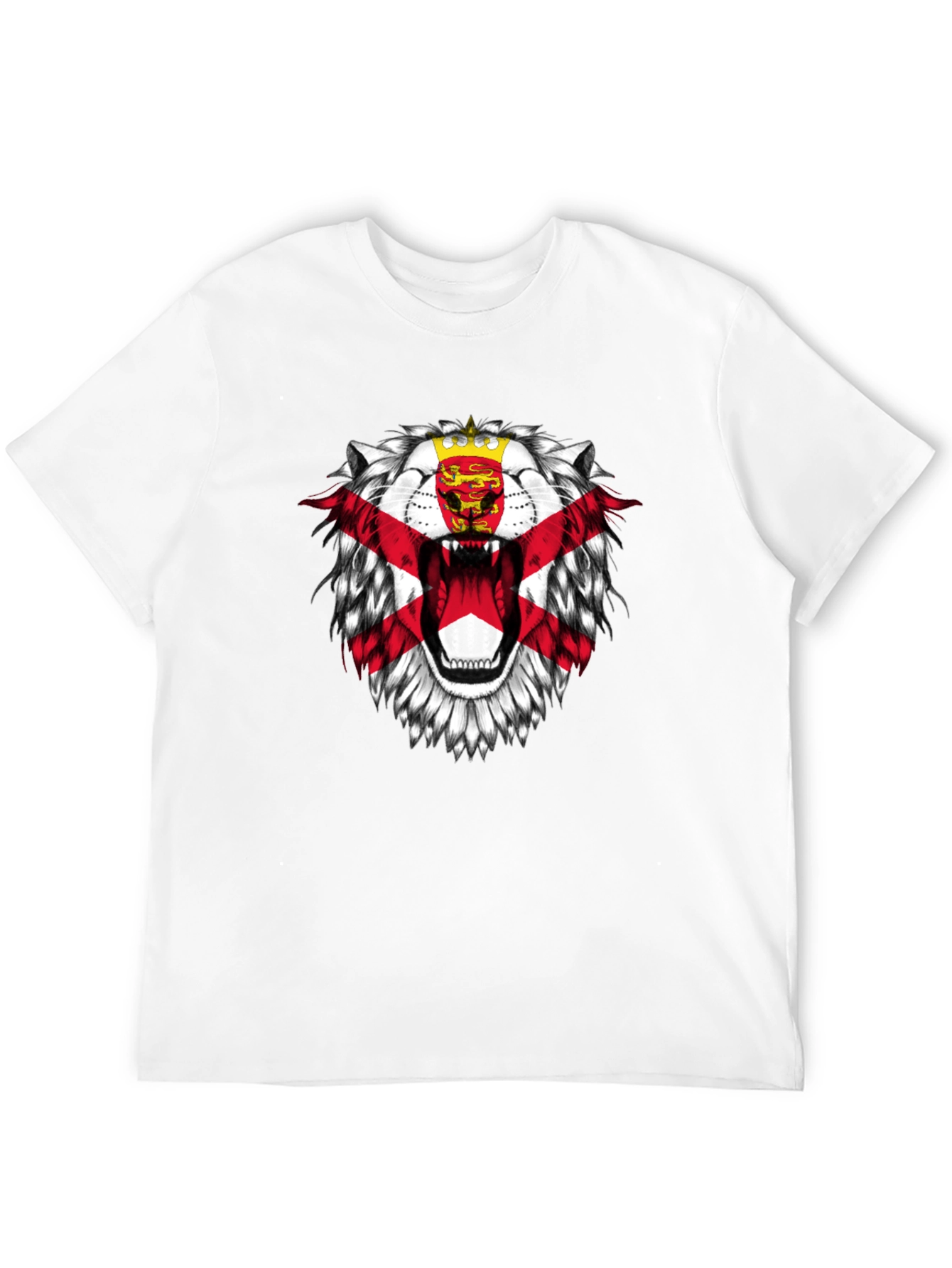 Jersey Flag Lion Graphic T-Shirt