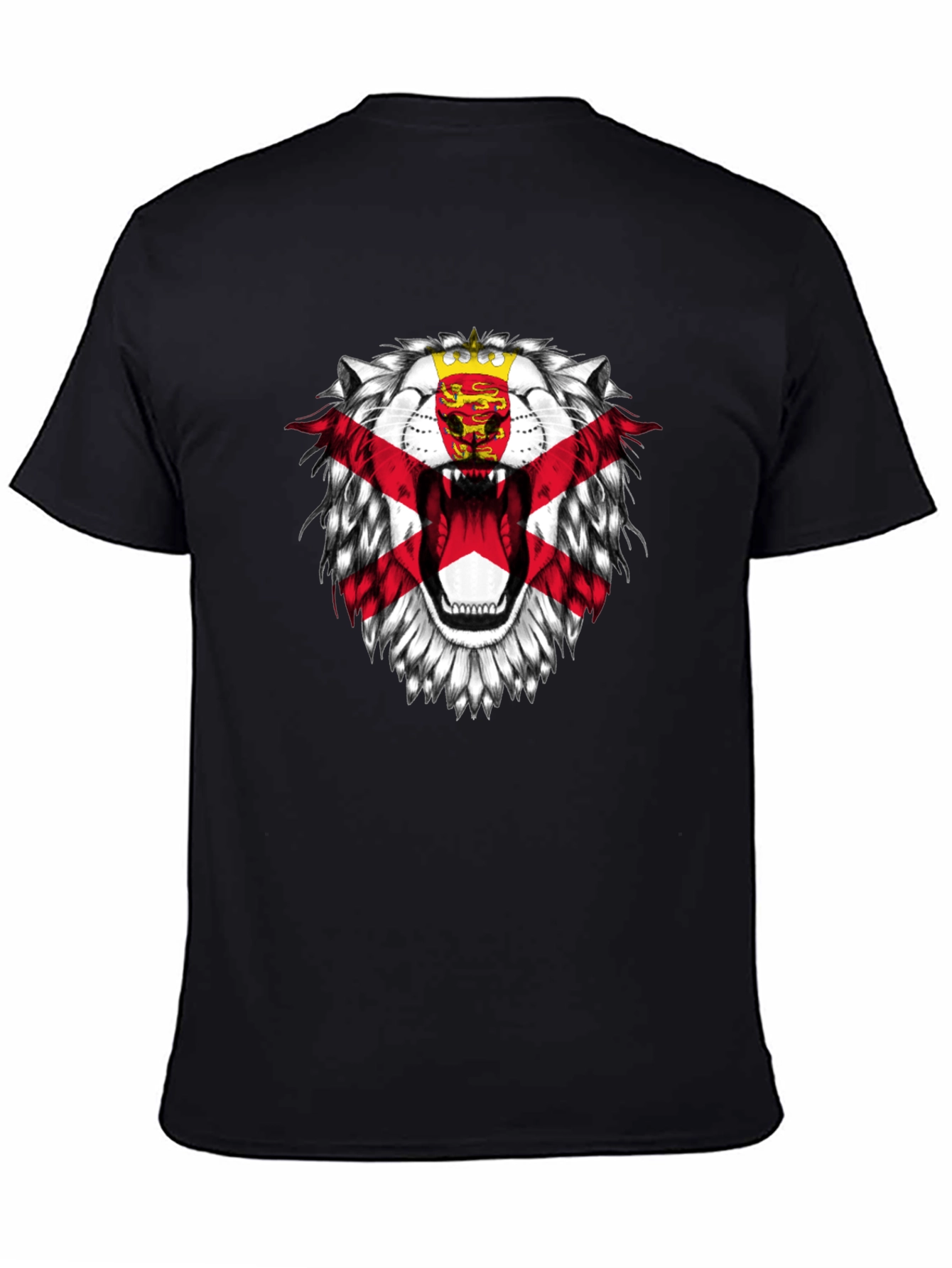 Jersey Flag Lion Graphic T-Shirt