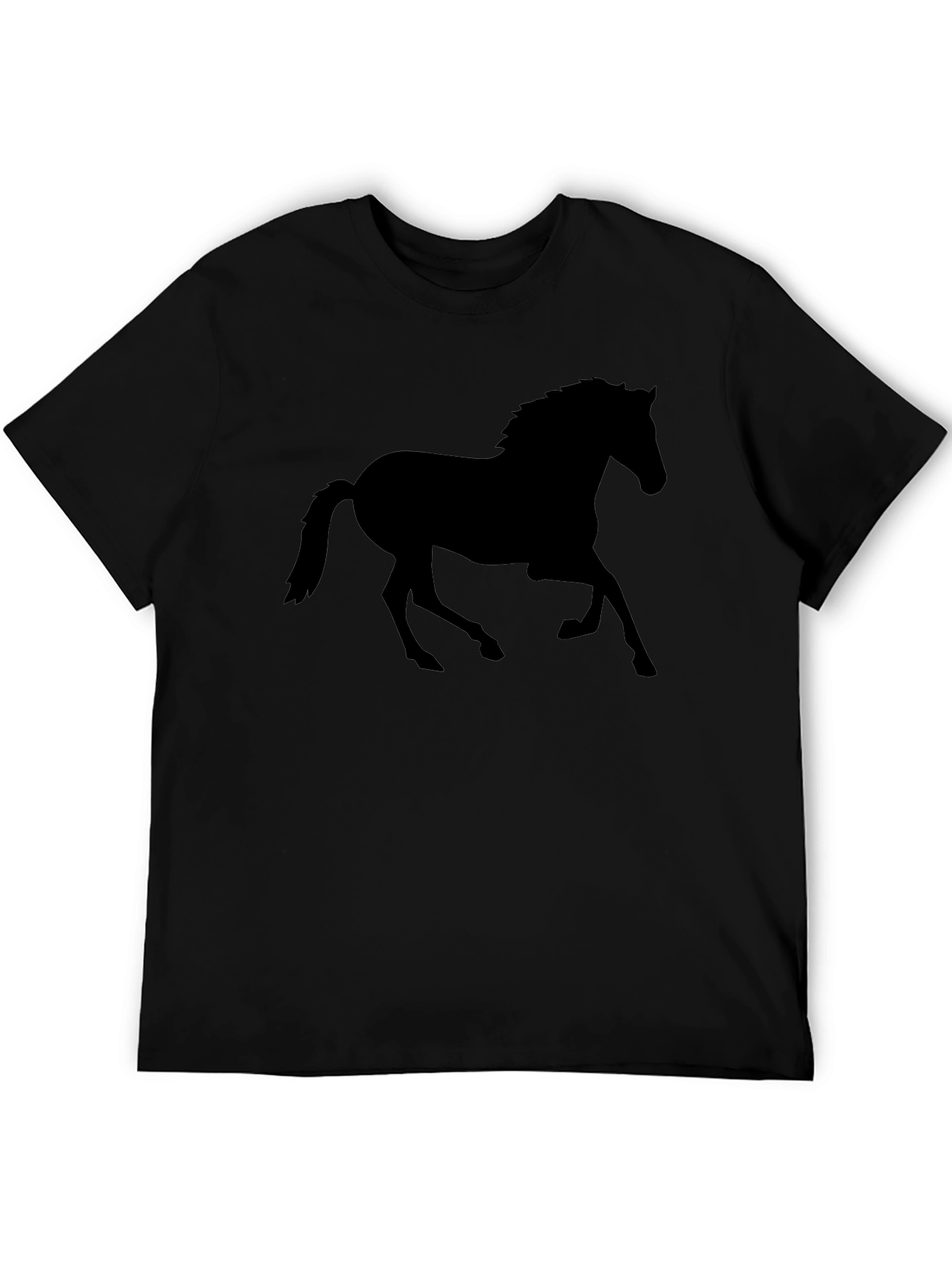 Black Horse Silhouette T-Shirt | Mens Graphic Tee