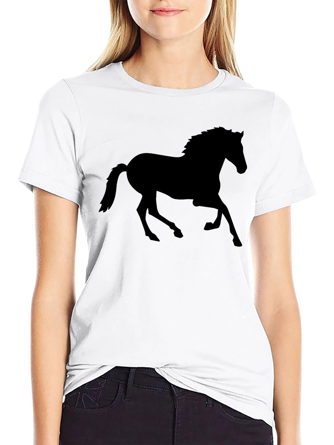 Black Horse Silhouette T-Shirt | Mens Graphic Tee