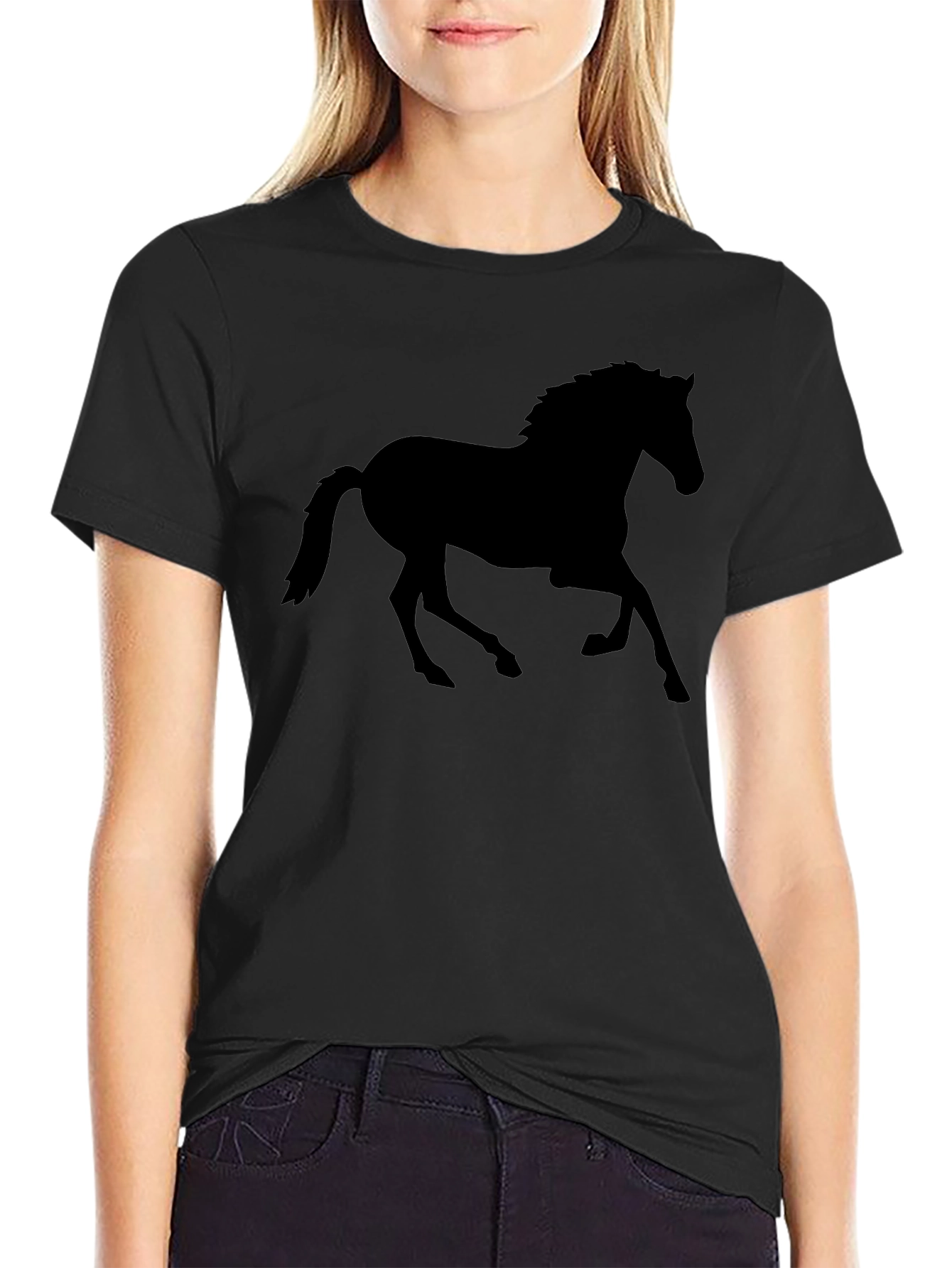 Black Horse Silhouette T-Shirt | Mens Graphic Tee