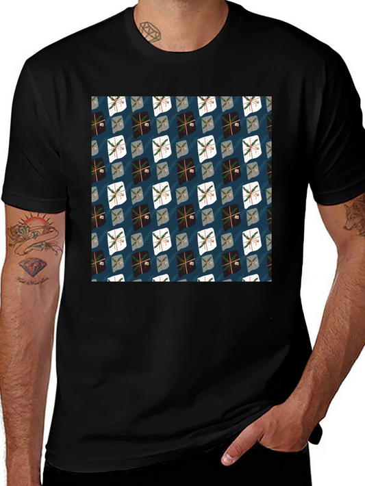Gift Wrapped Presents Pattern T-Shirt